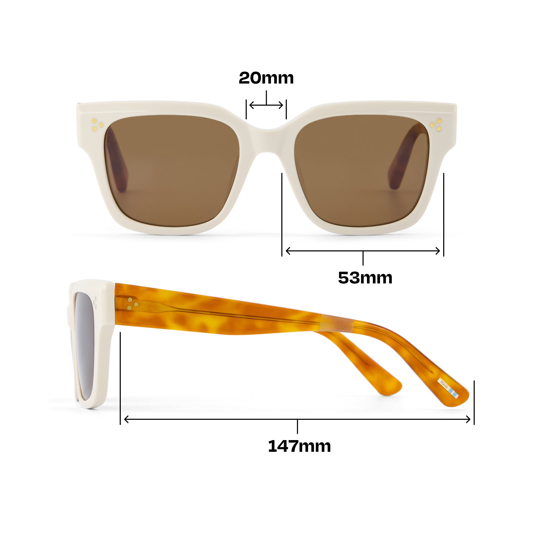 Madison Natural Honey Tortoise Handcrafted Sunglasses – TOMS.com