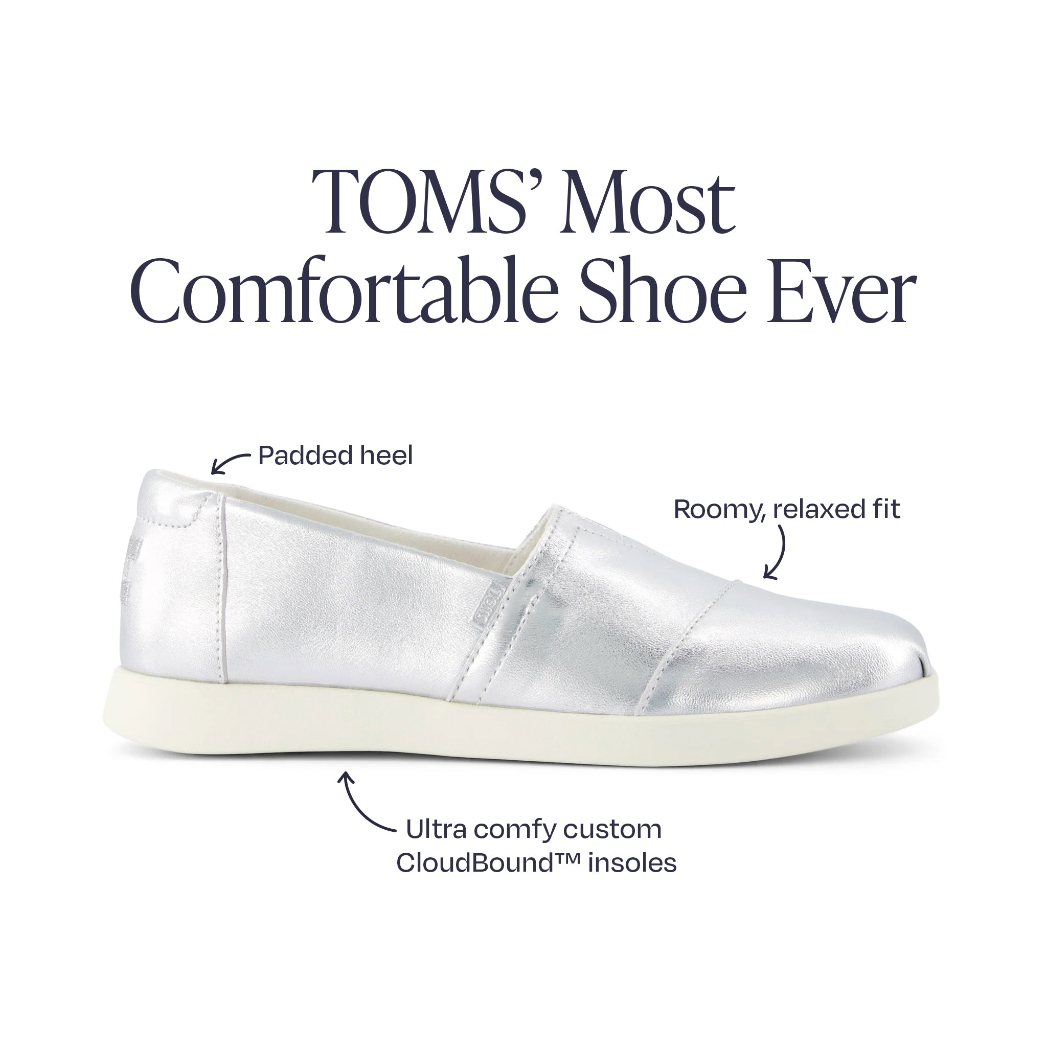 Womens Alpargata Plus Silver Metallic Espadrille – TOMS.com