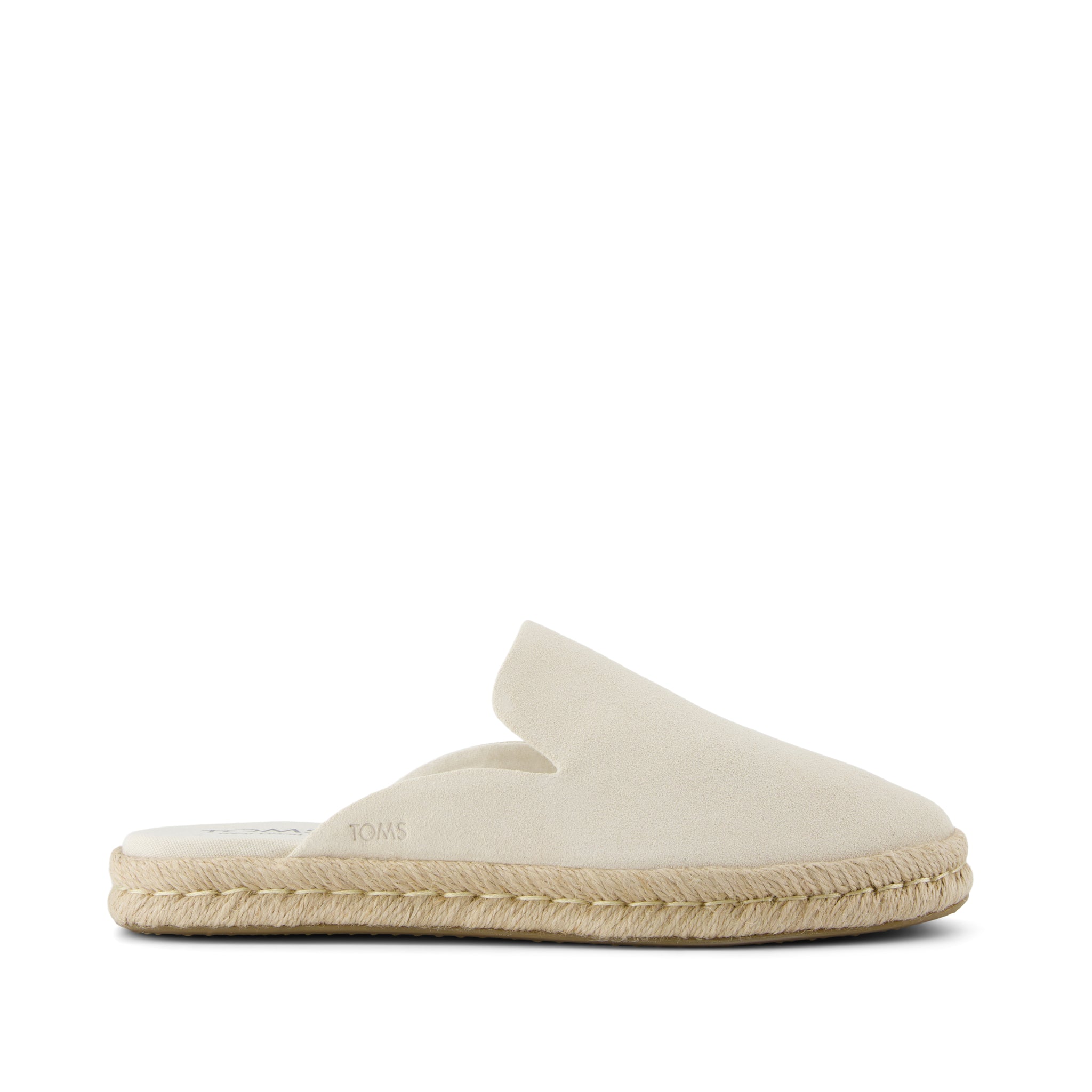 Santiago Mule Espadrille - Light Sand Suede Side View