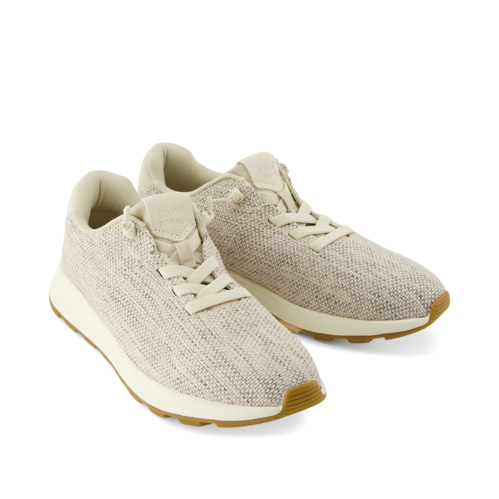TRVL LITE Cabrillo Sneaker - Water Repellent Fog Textured Melange and Suede Front View