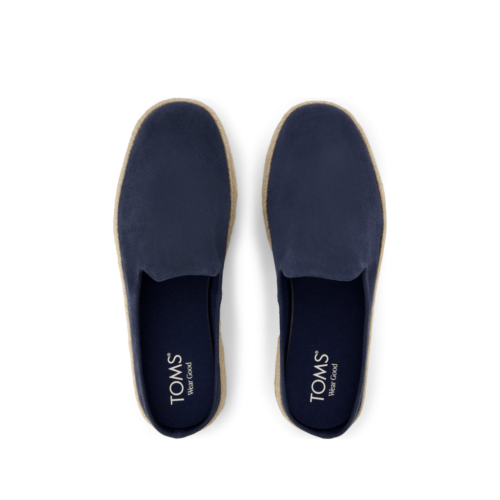 Santiago Mule - Navy Suede Top View