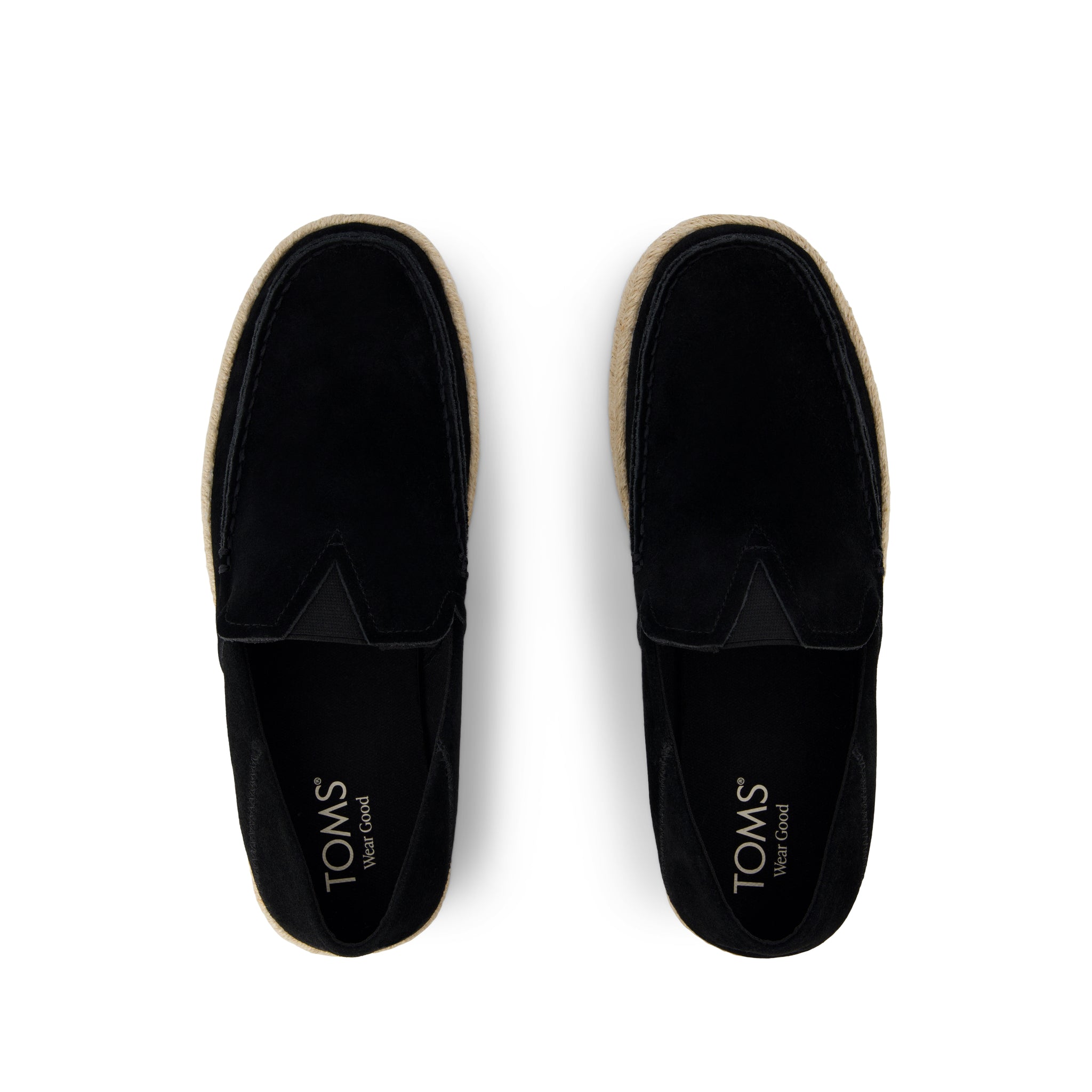 Alonso Rope Loafer - Black Suede Top View