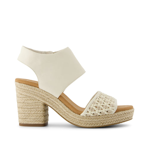 Majorca Rope Platform Sandal - Natural Geo Basketweave  Side View