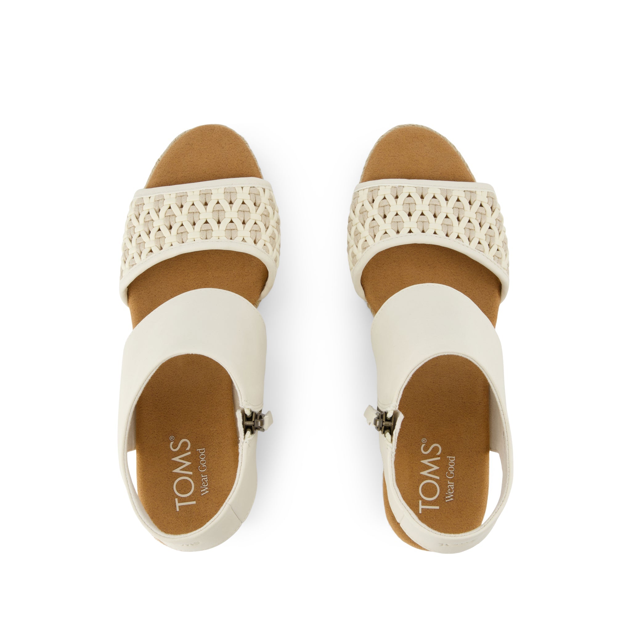 Majorca Rope Platform Sandal - Natural Geo Basketweave  Top View