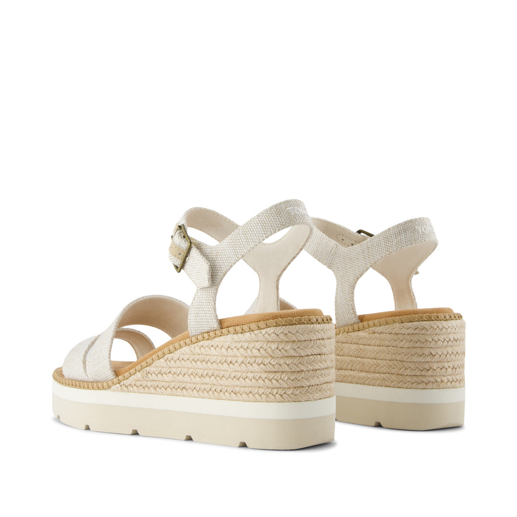 Darya Wedge Platform Sandal - Natural Yarn Dye Back View