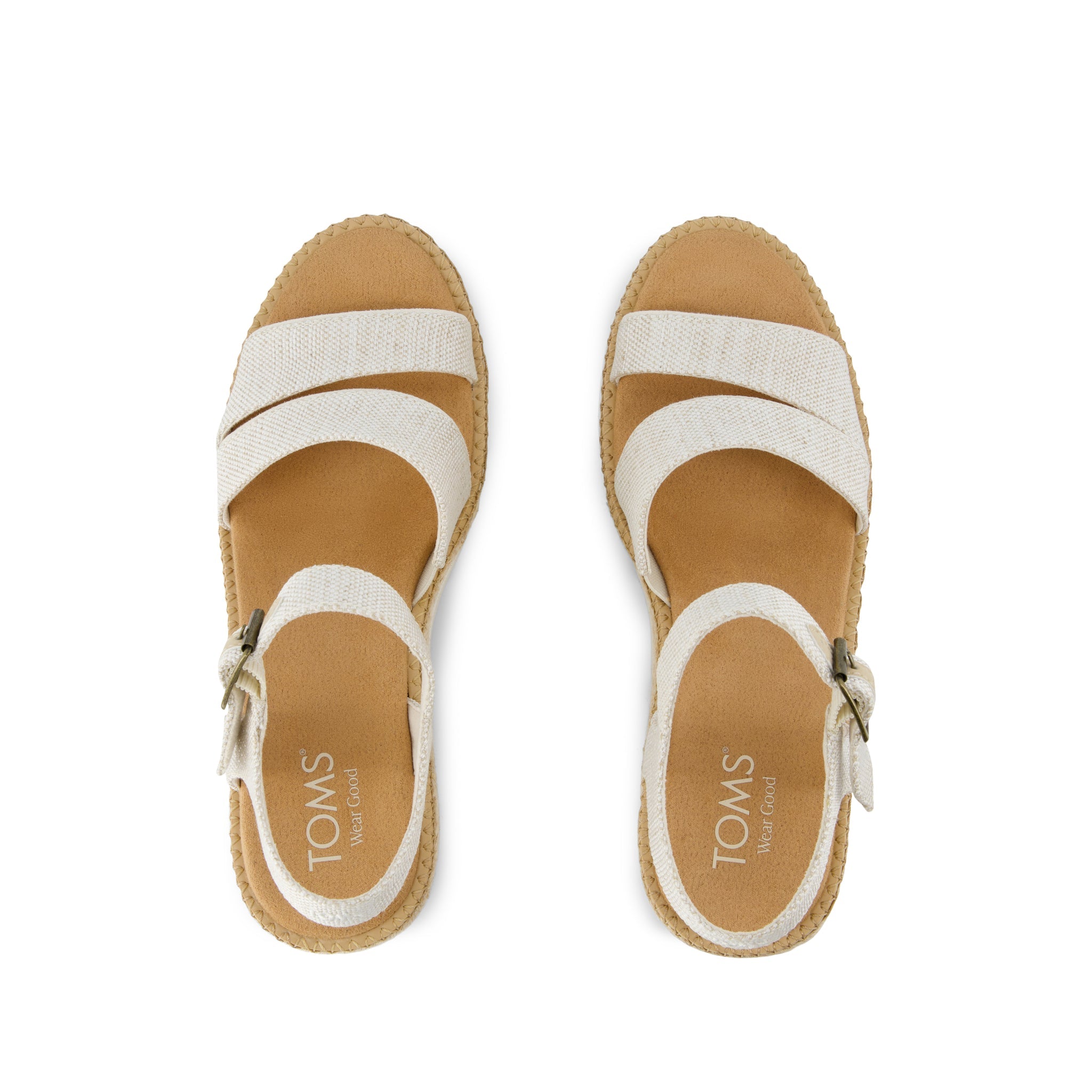 Darya Wedge Platform Sandal - Natural Yarn Dye Top View