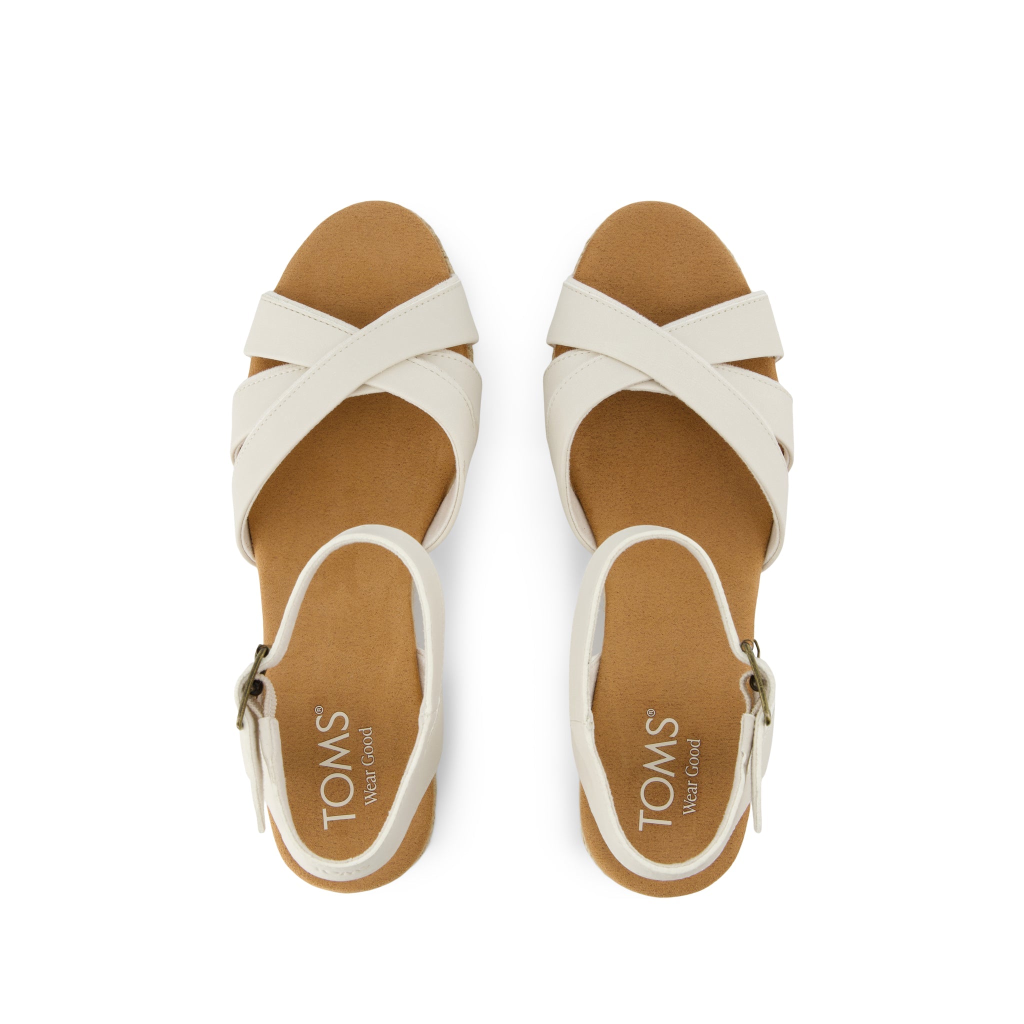 Majorca Rope Strappy Platform Sandal - Light Sand Leather Top View