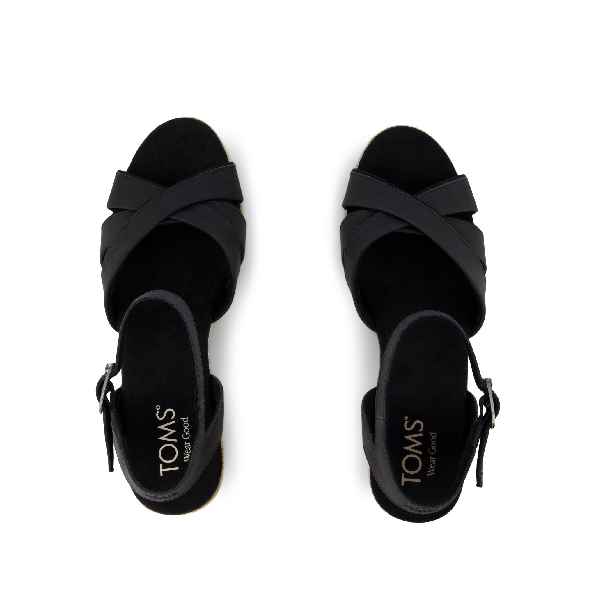 Majorca Rope Strappy Platform Sandal Black Leather – TOMS.com