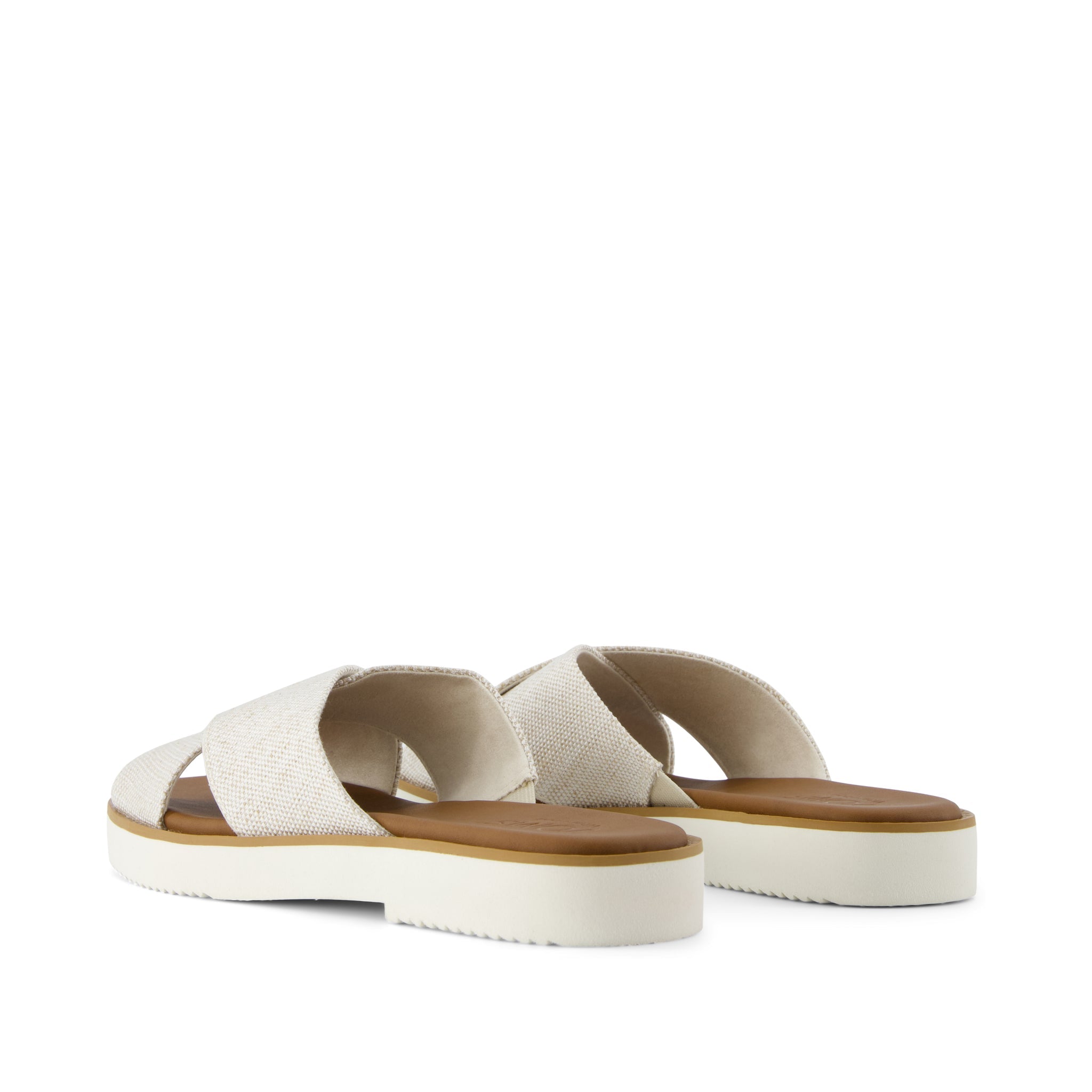 Mae Crossover Slide Sandal - Natural Yarn Dye Back View