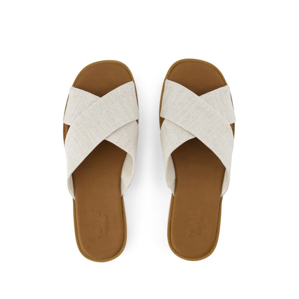 Mae Crossover Slide Sandal - Natural Yarn Dye Top View