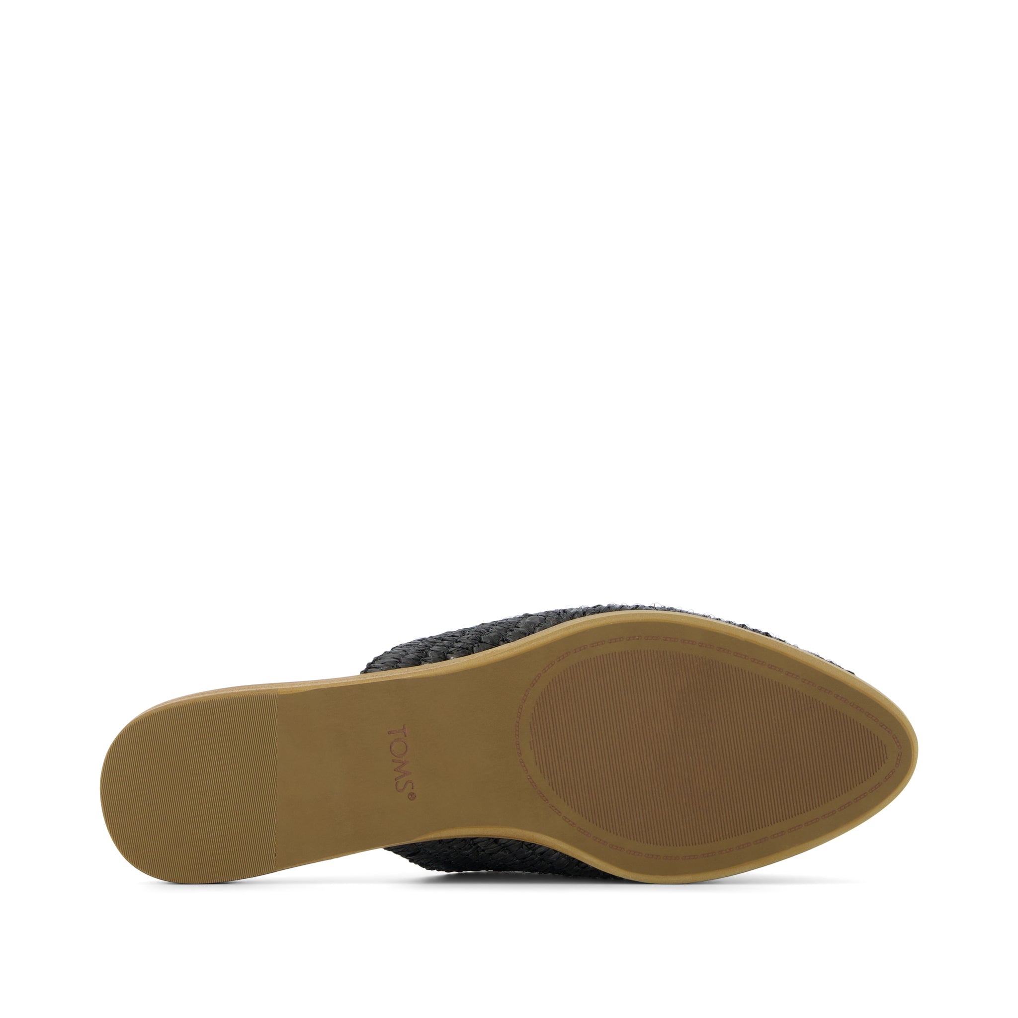 Jade Flat - Black Raffia Bottom Sole View
