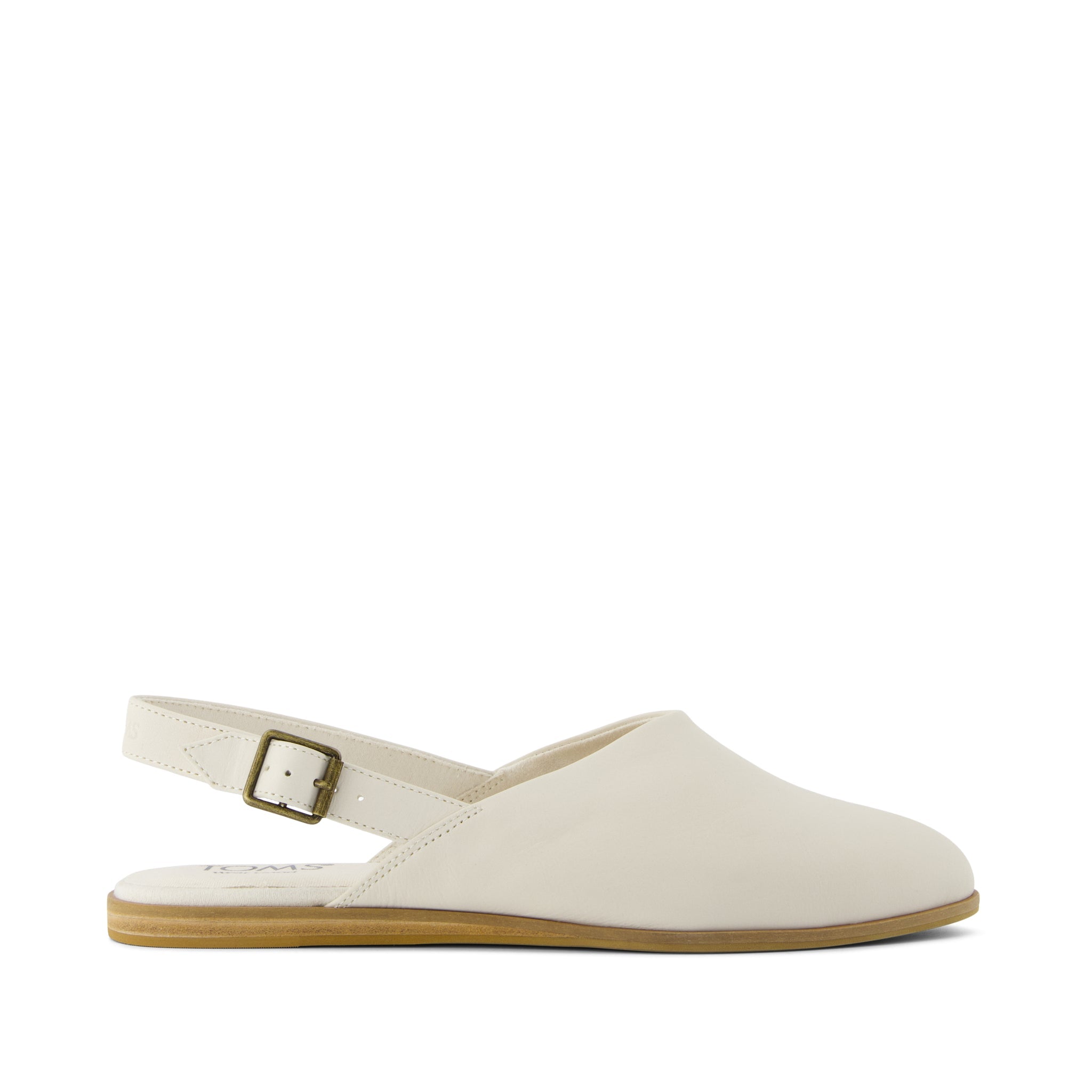 Jade Slingback Flat - Light Sand Leather Side View