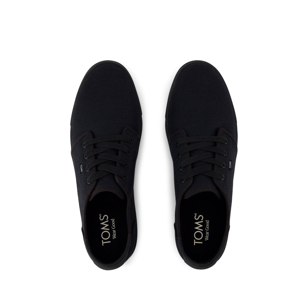 Carlo 2.0 Lace-Up Sneaker - Black and Black Legacy Canvas Top View