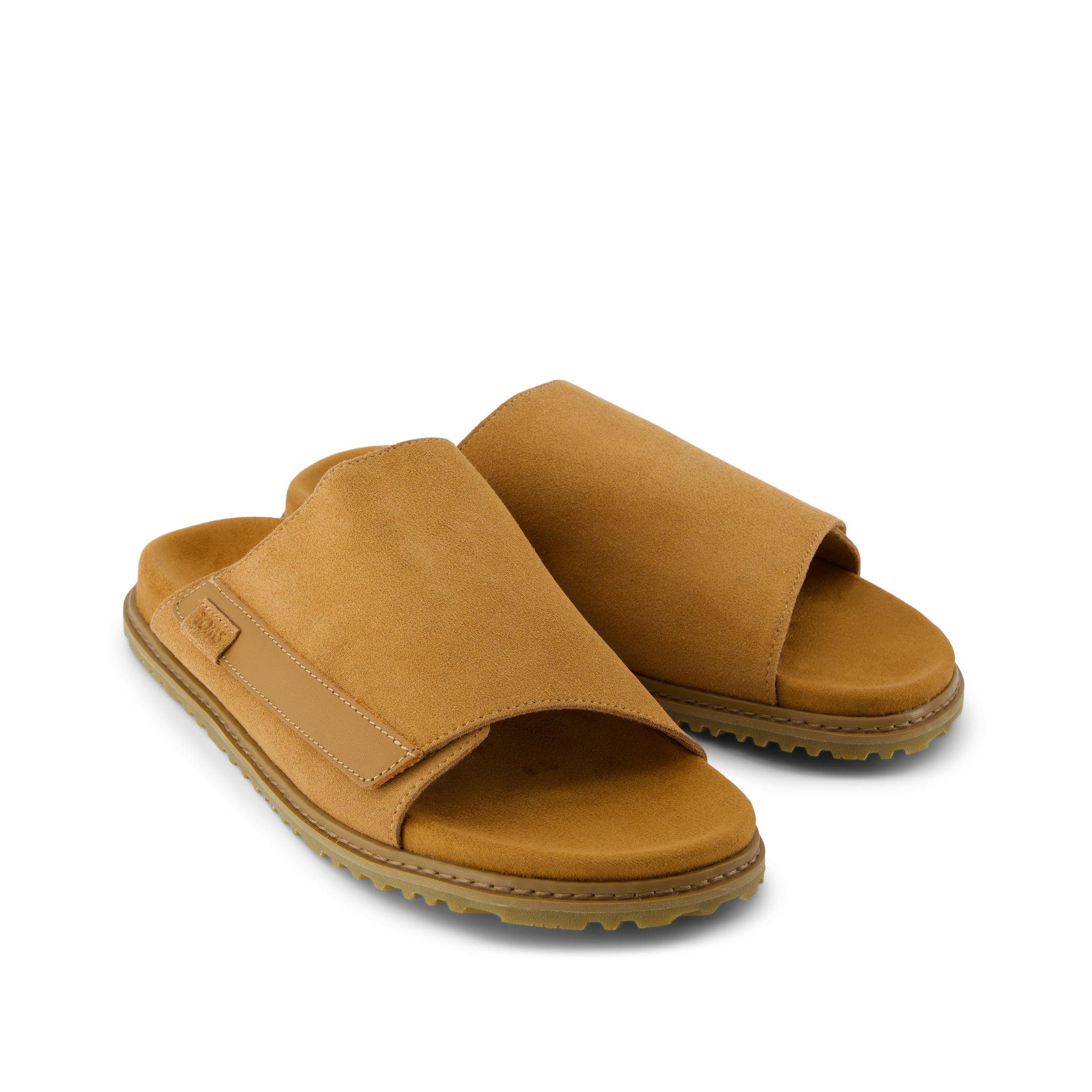 Danilo Slide Sandal - Tan Suede Front View