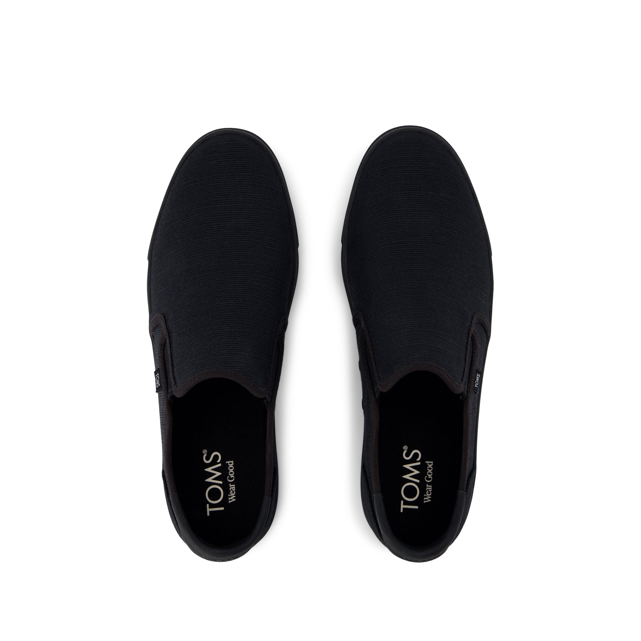 Baja 2.0 Slip On Sneaker - Black and Black Legacy Canvas Top View