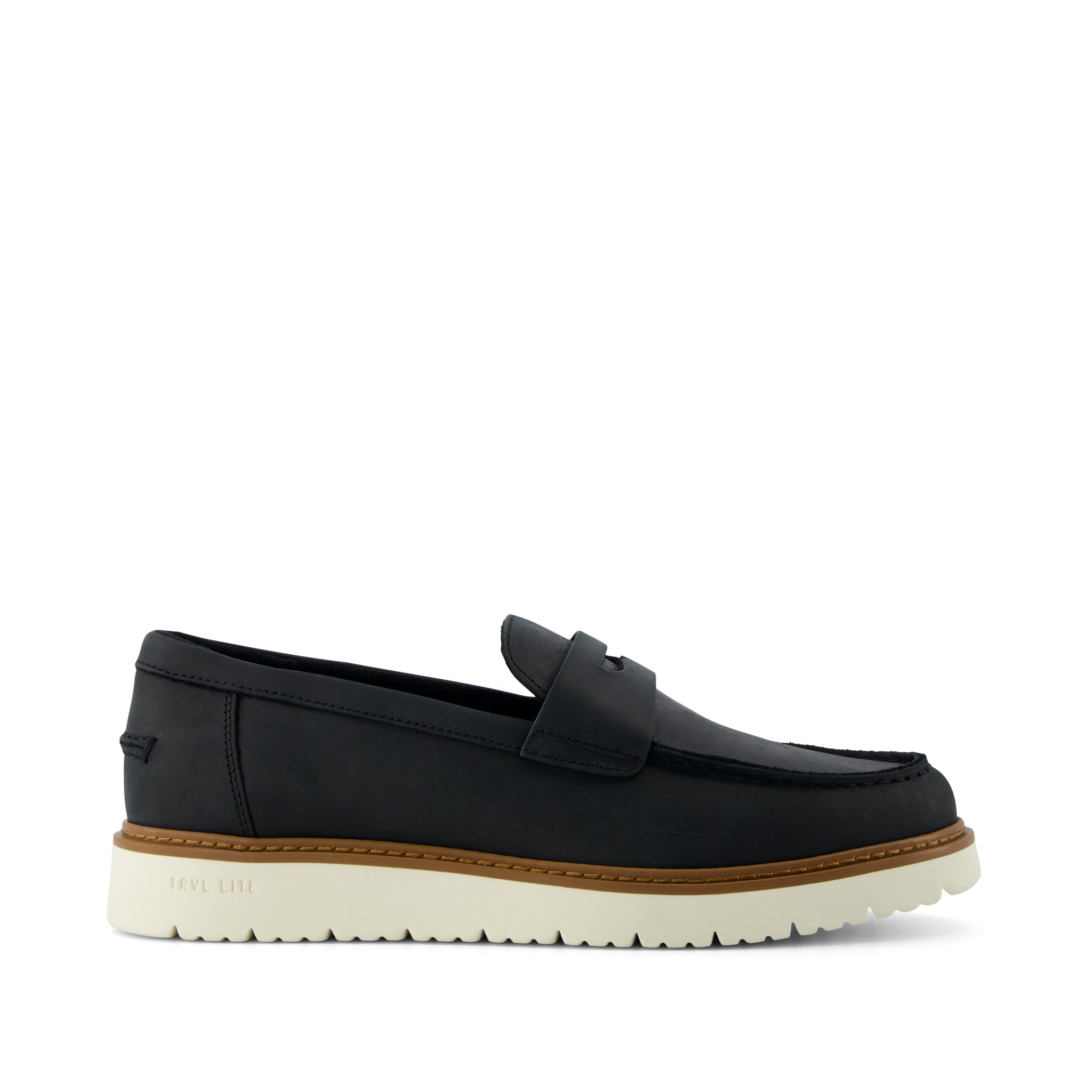 Navi TRVL LITE  Havana Loafer - Black Leather Side View