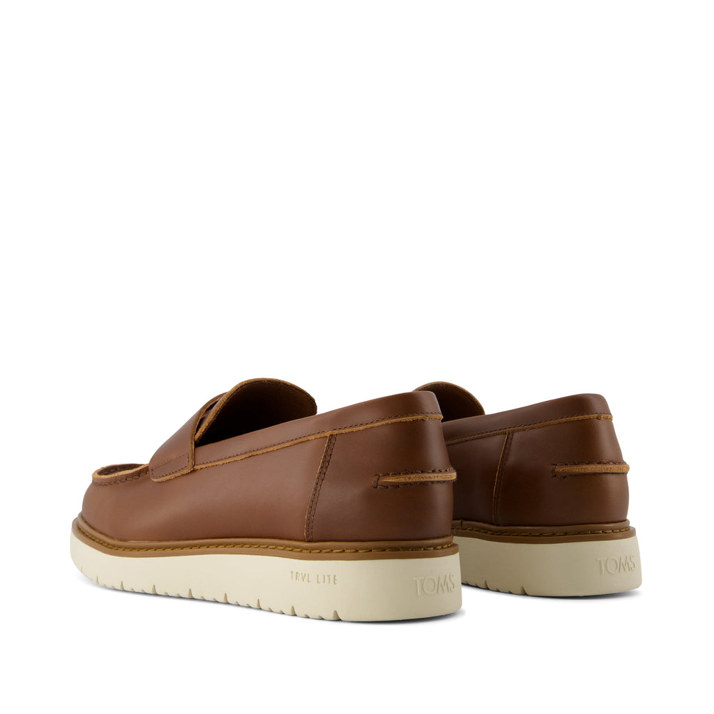 Navi TRVL LITE  Havana Loafer - Walnut Leather Back View