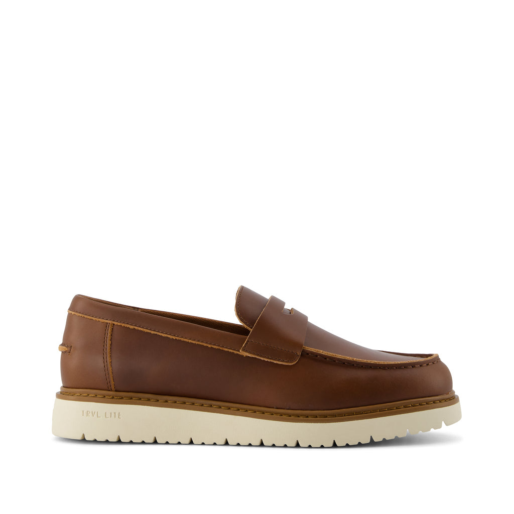 Navi TRVL LITE  Havana Loafer - Walnut Leather Side View
