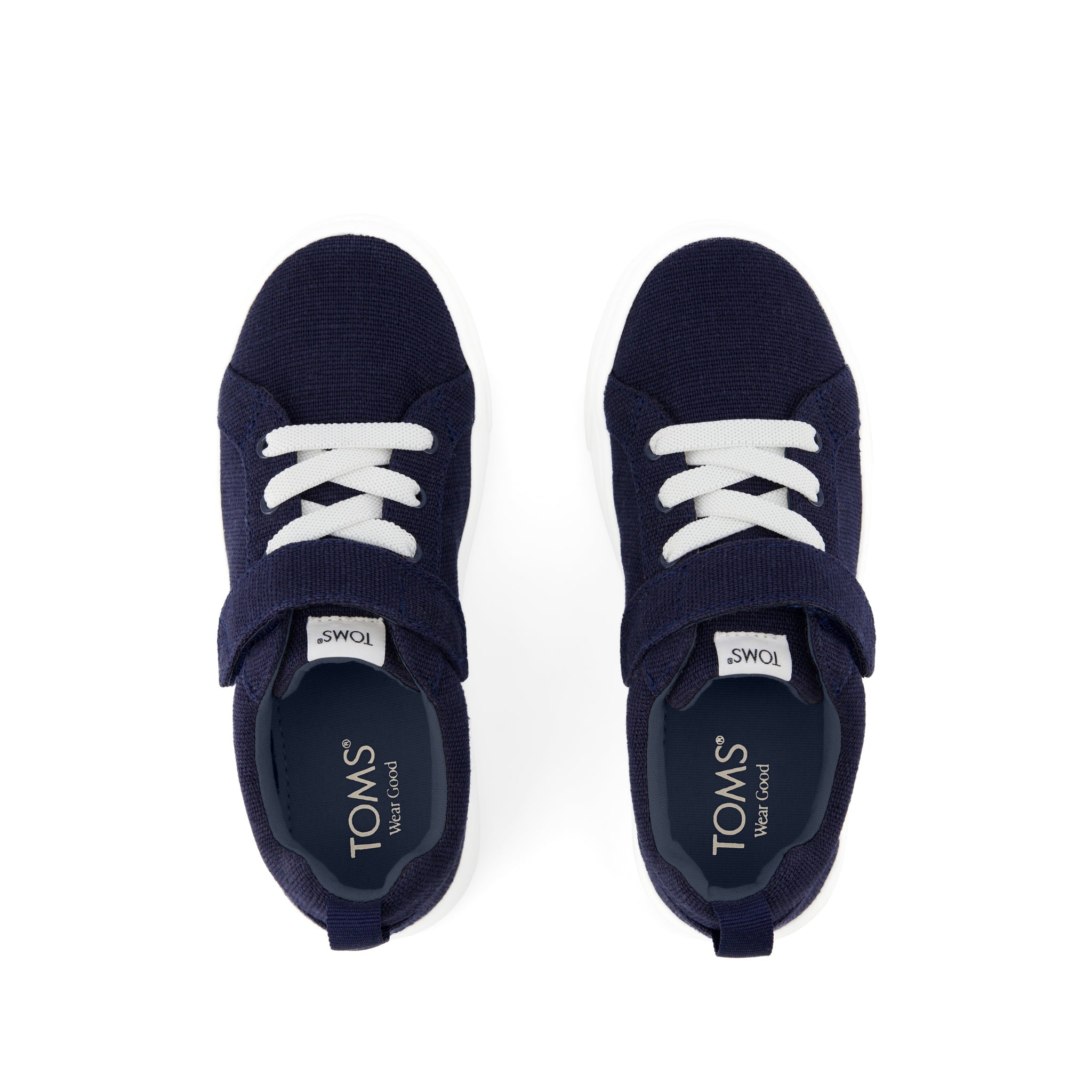 Cruz Lace-Up Navy Heritage Canvas Kids Sneaker – TOMS.com