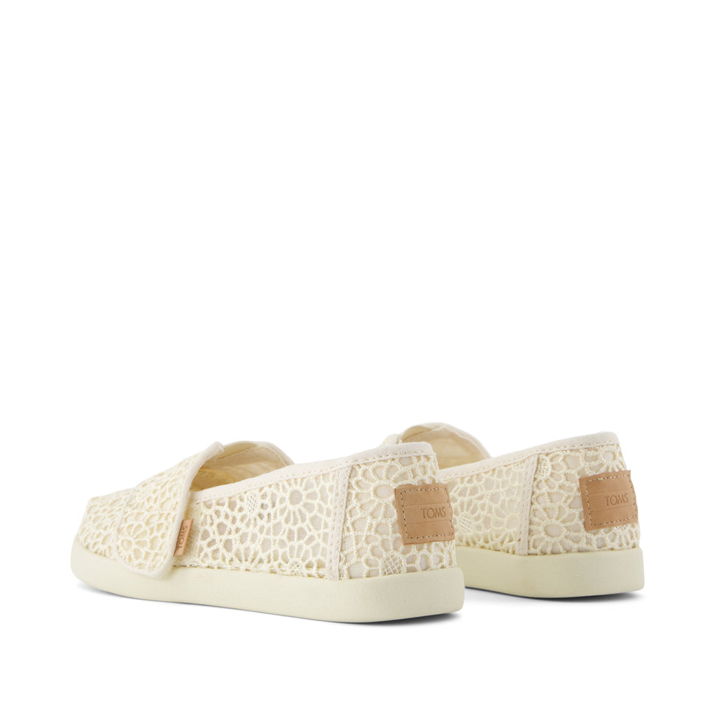 Alpargata Classic Kids Shoe - Natural Moroccan Crochet Back View
