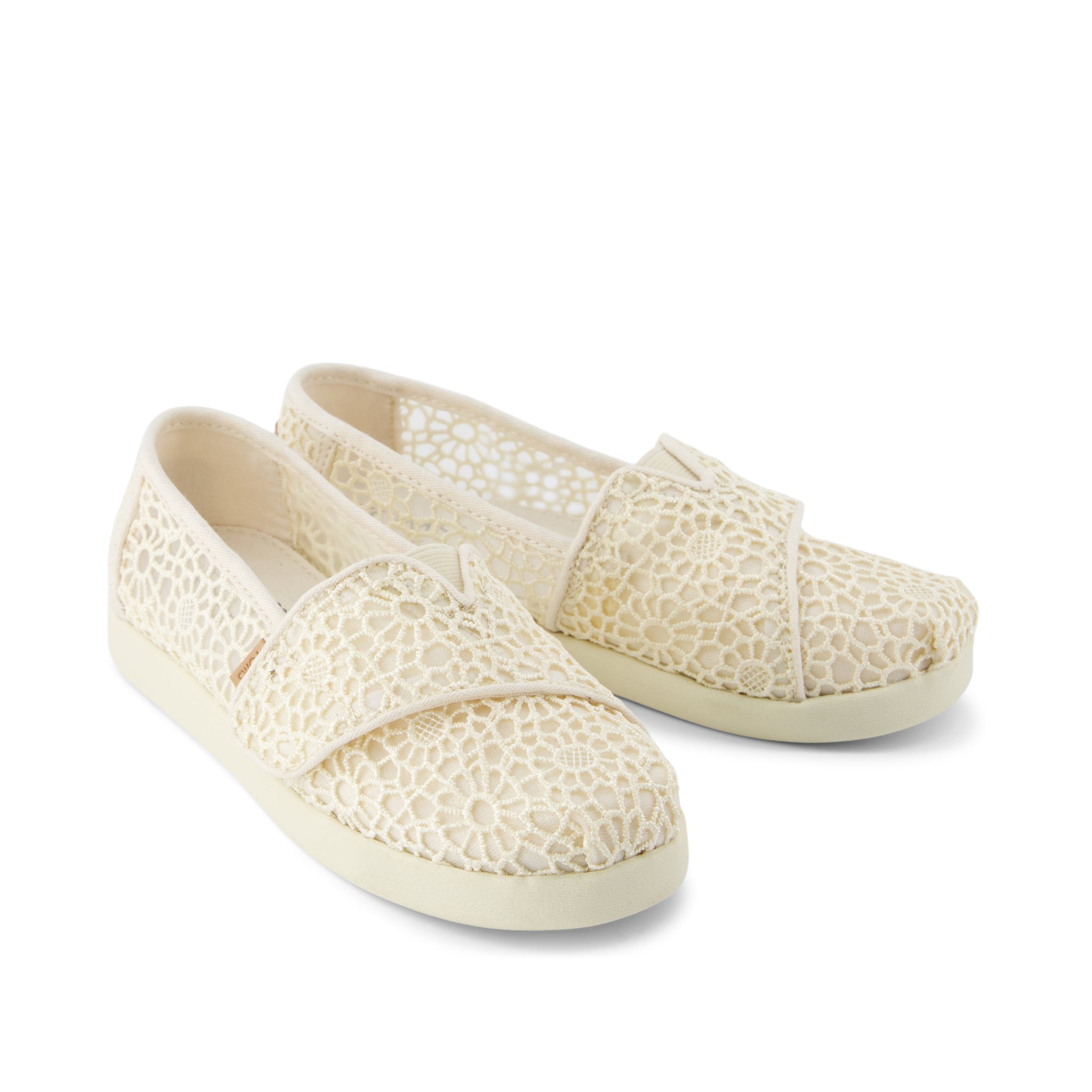 Alpargata Classic Kids Shoe - Natural Moroccan Crochet Front View