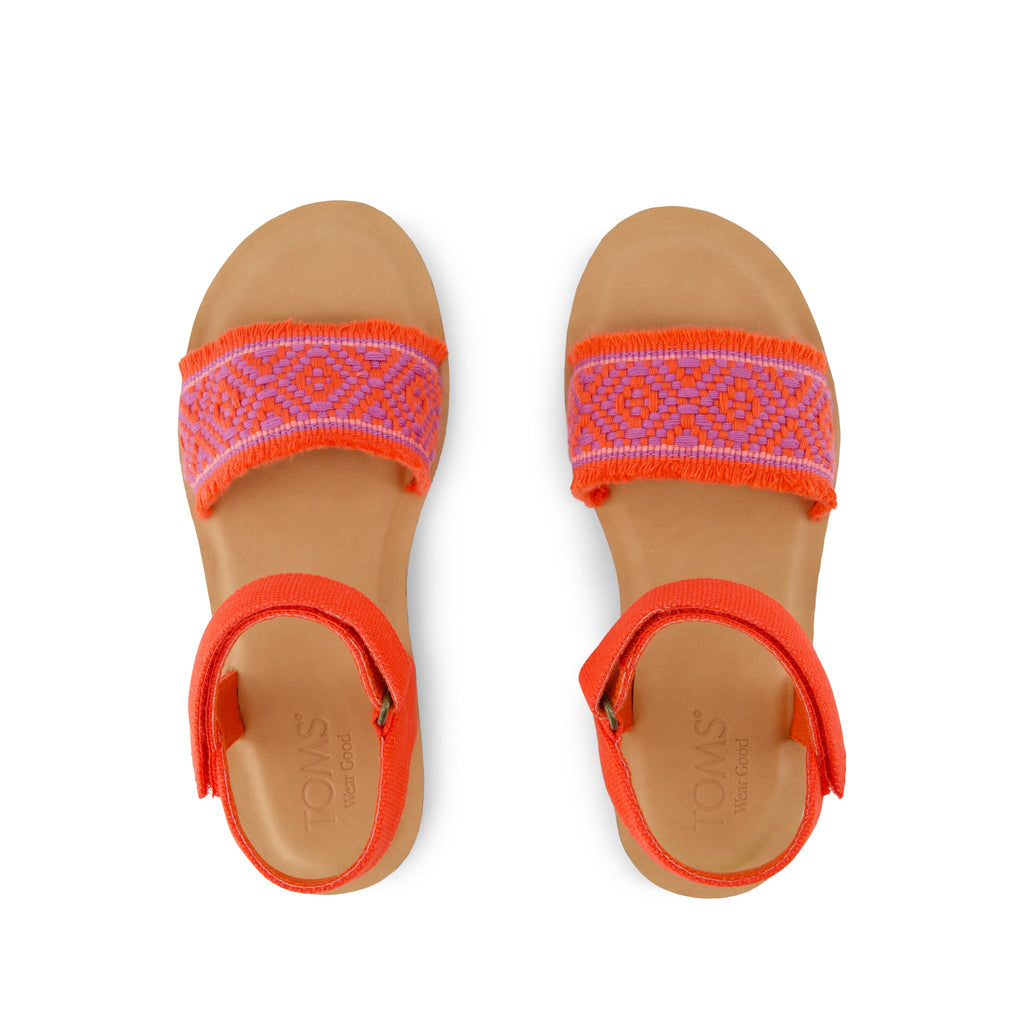Remi Ankle Strap Kids Sandal - Flame Diamond Global Strap Top View