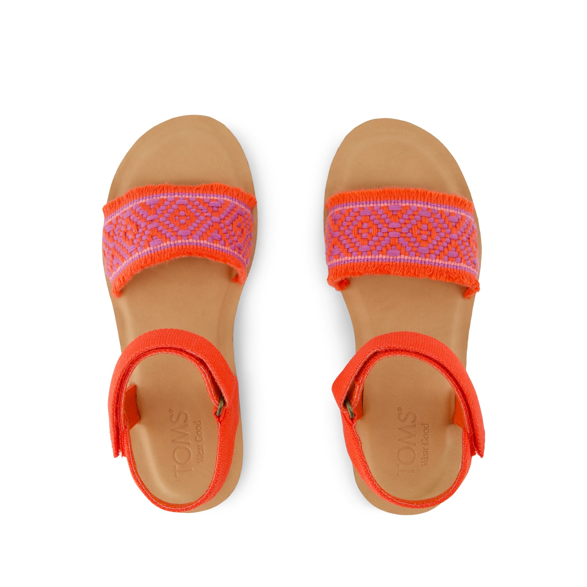 Remi Ankle Strap Kids Sandal - Flame Diamond Global Strap Top View