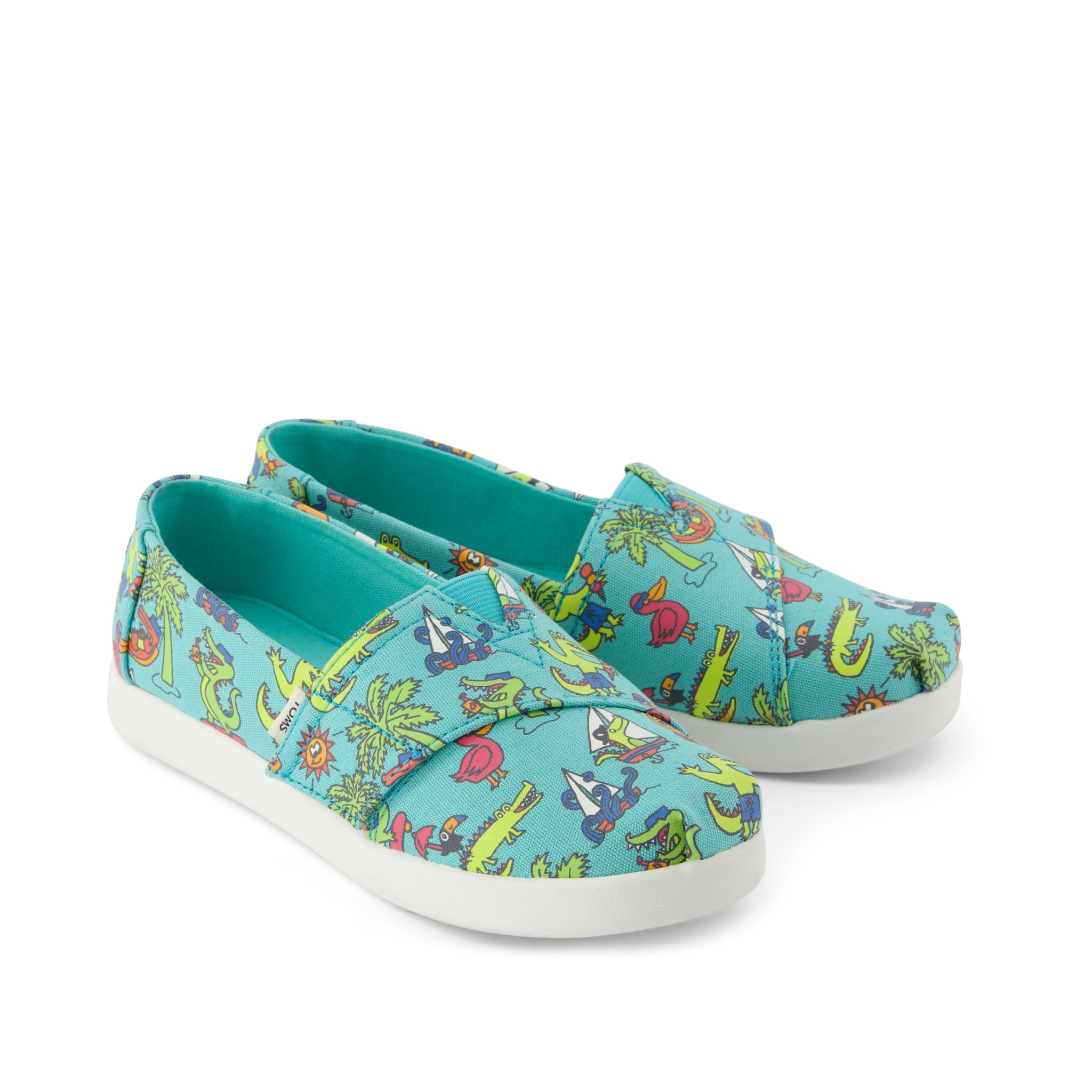 Alpargata Classic Kids Shoe - Aqua Glow in the Dark Miami Alligators Front View