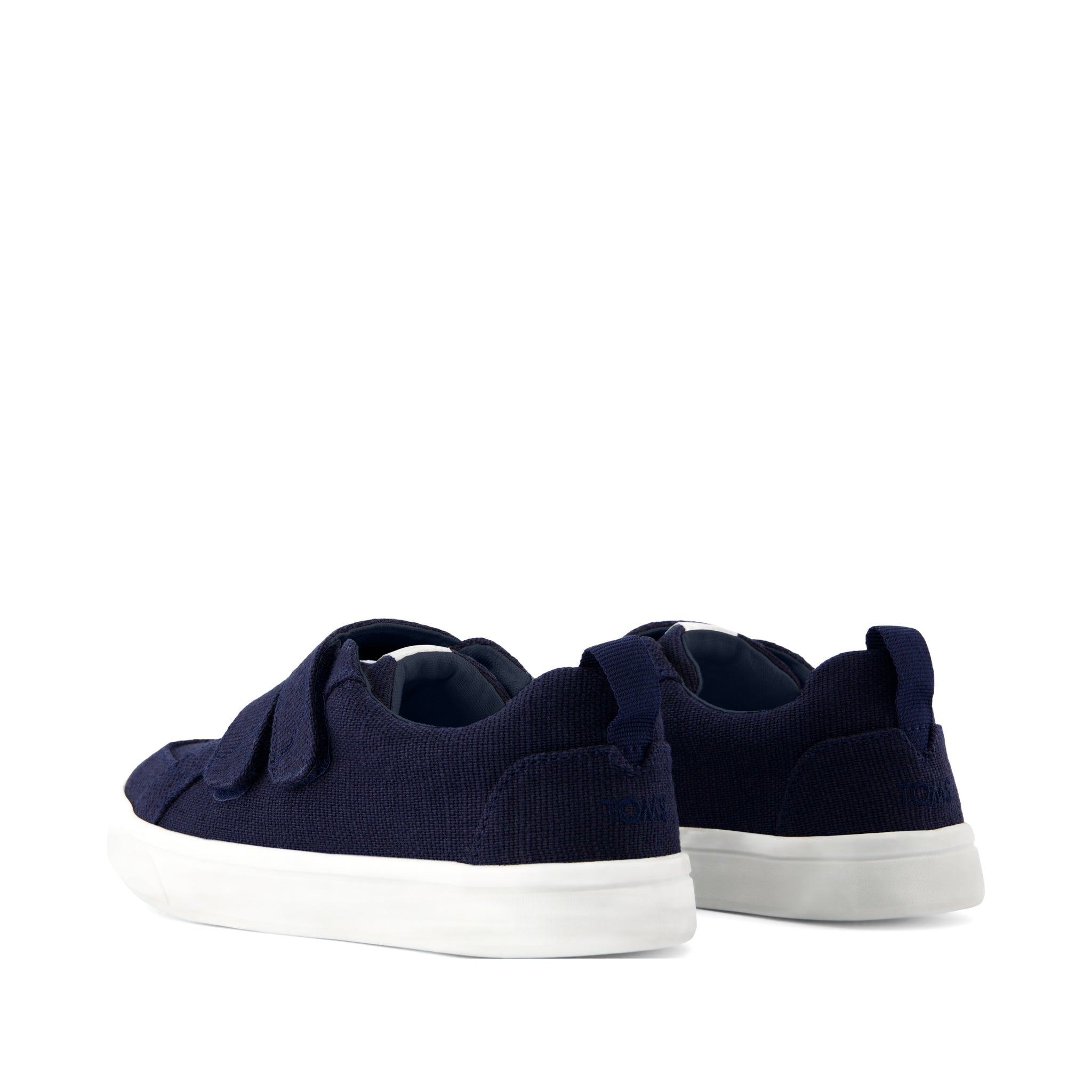 Cruz Double Strap Kids Sneaker - Navy Heritage Canvas Back View