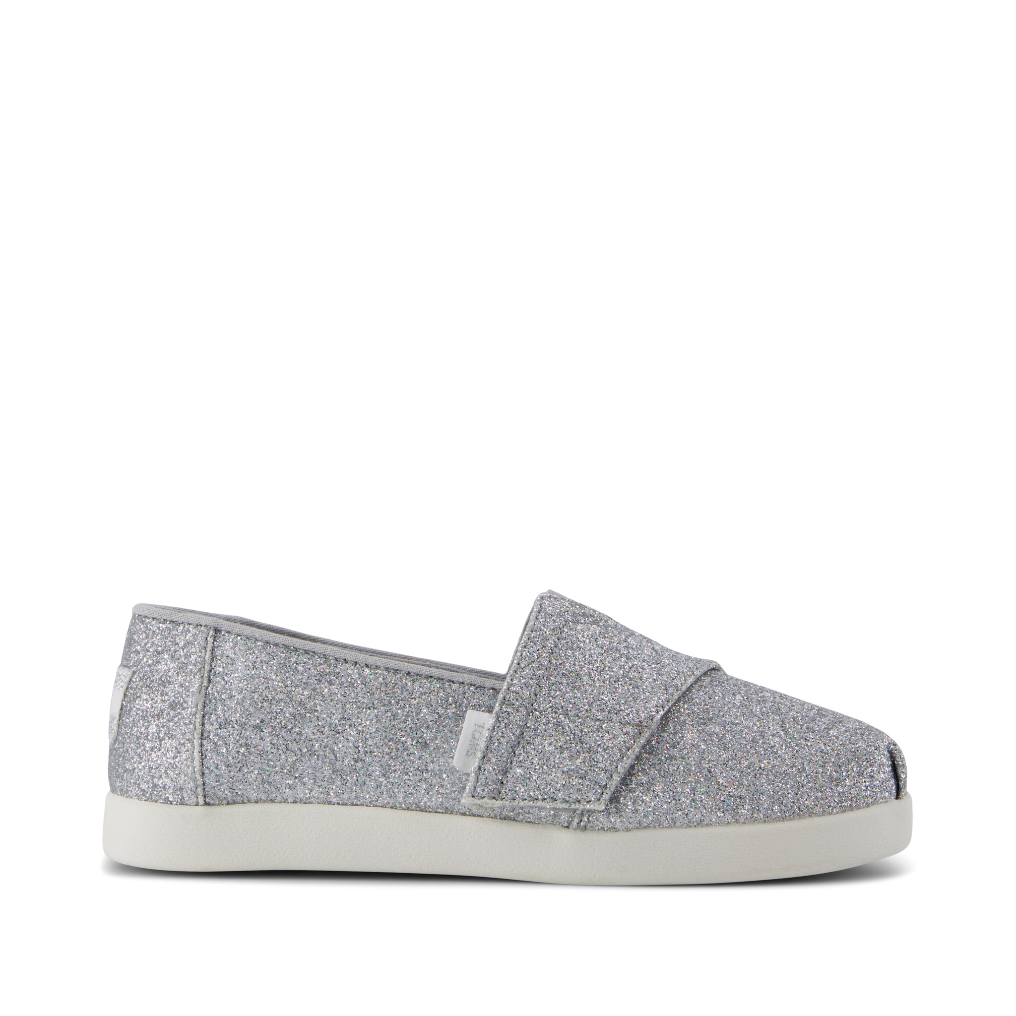 Alpargata Classic Kids Shoe Silver Iridescent Glimmer – TOMS.com