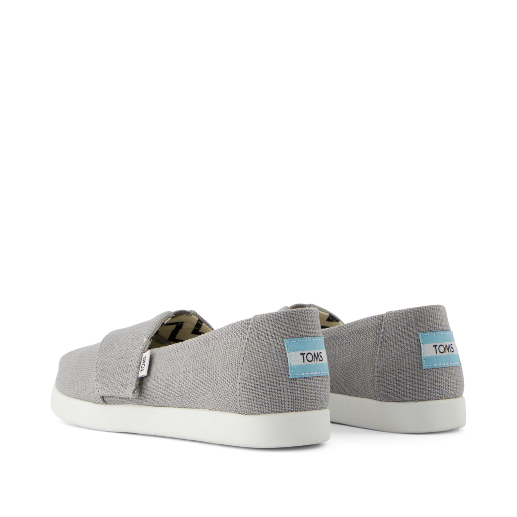 Alpargata Classic Kids Shoe - Drizzle Grey Heritage Canvas Back View