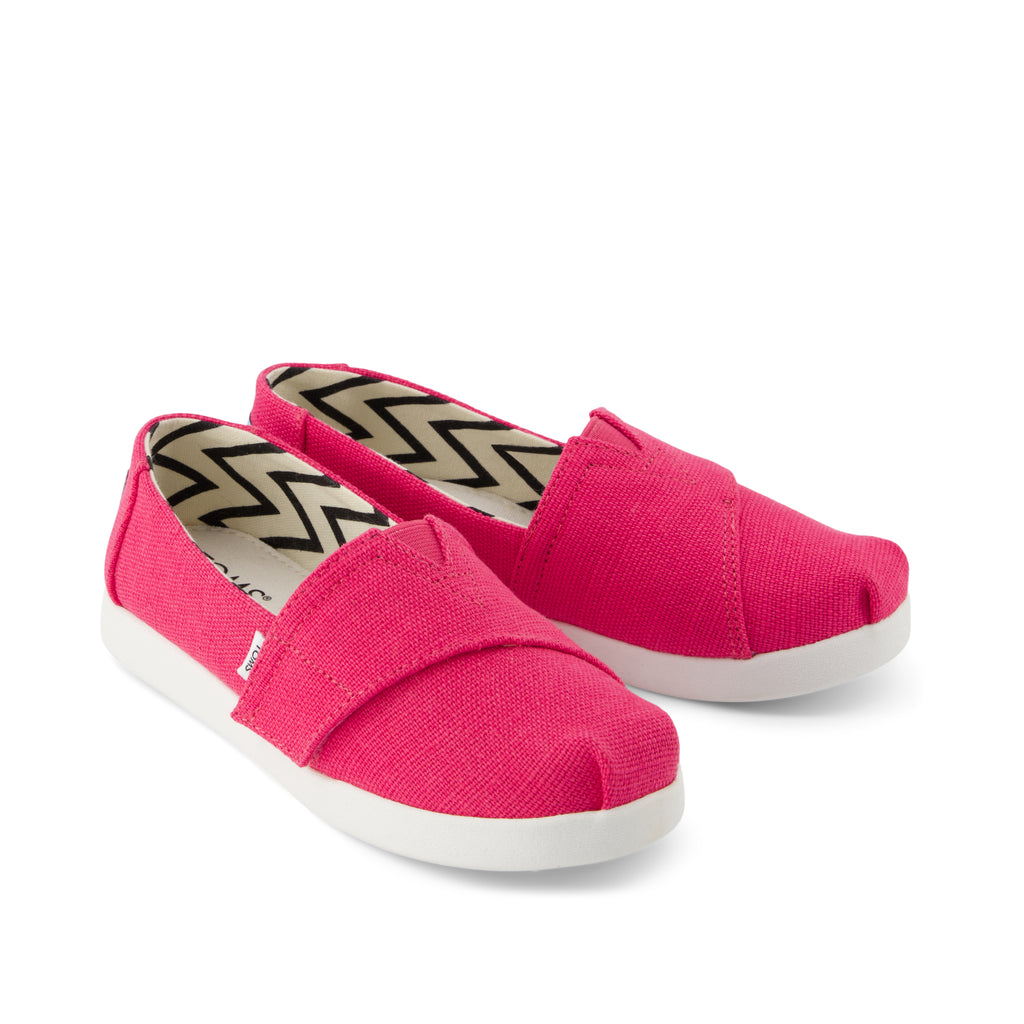 Alpargata Classic Kids Shoe - Fuchsia Heritage Canvas Front View