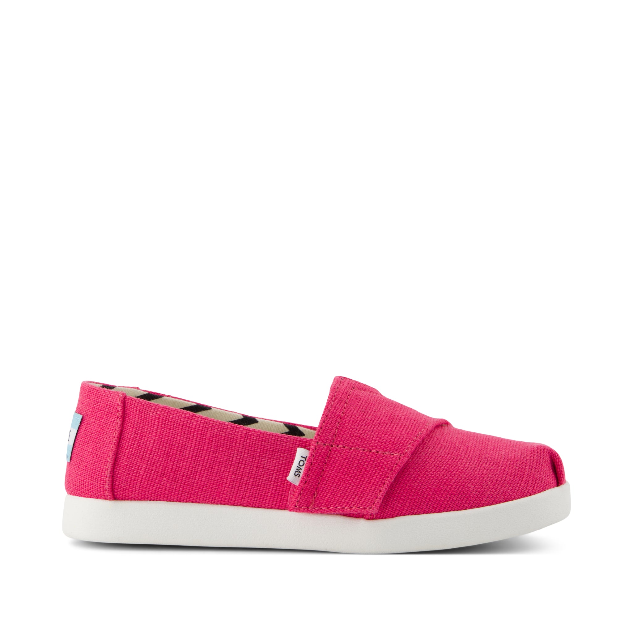 Alpargata Classic Kids Shoe - Fuchsia Heritage Canvas Side View