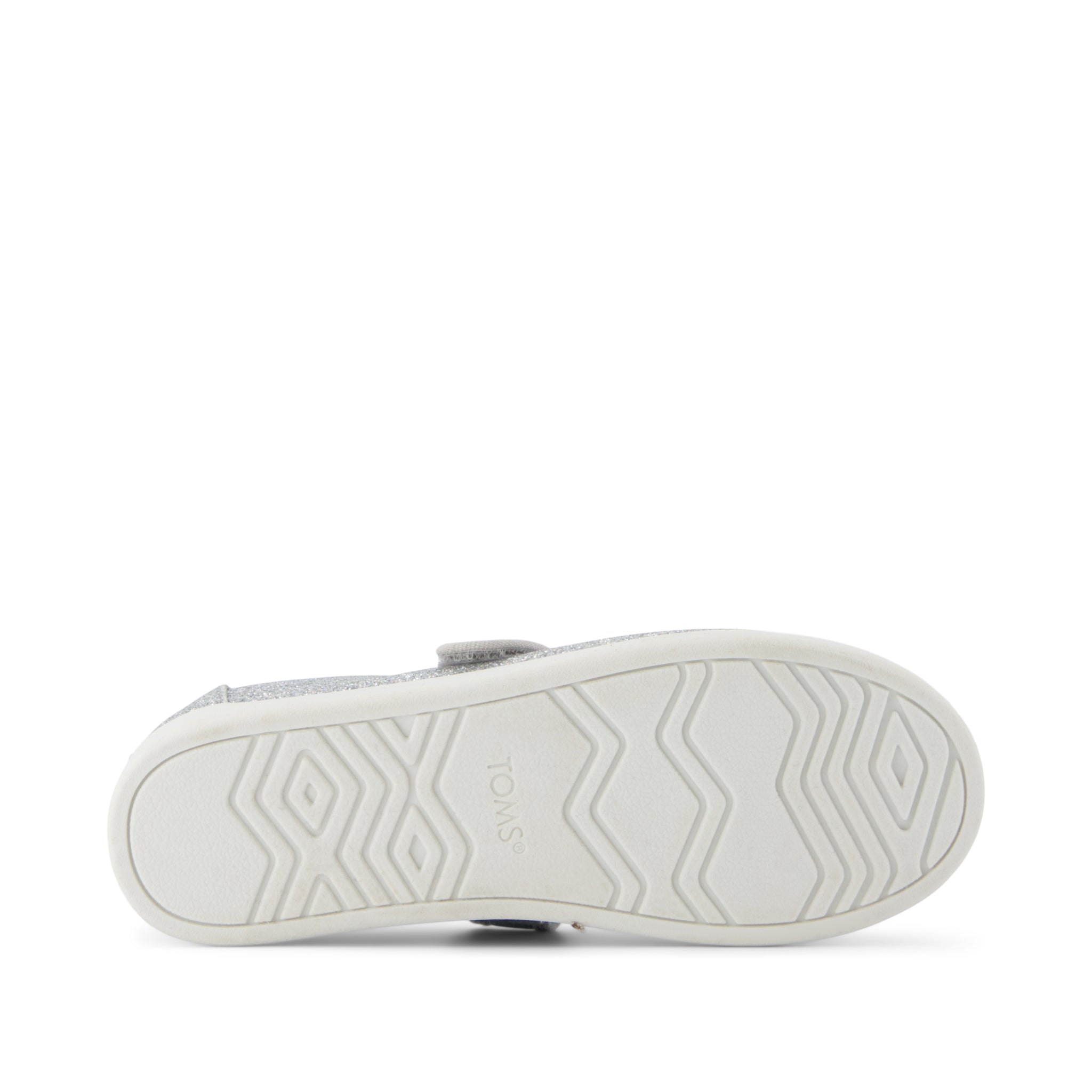 Nora Mary Jane Kids Shoe - Silver Iridescent Glimmer Bottom Sole View