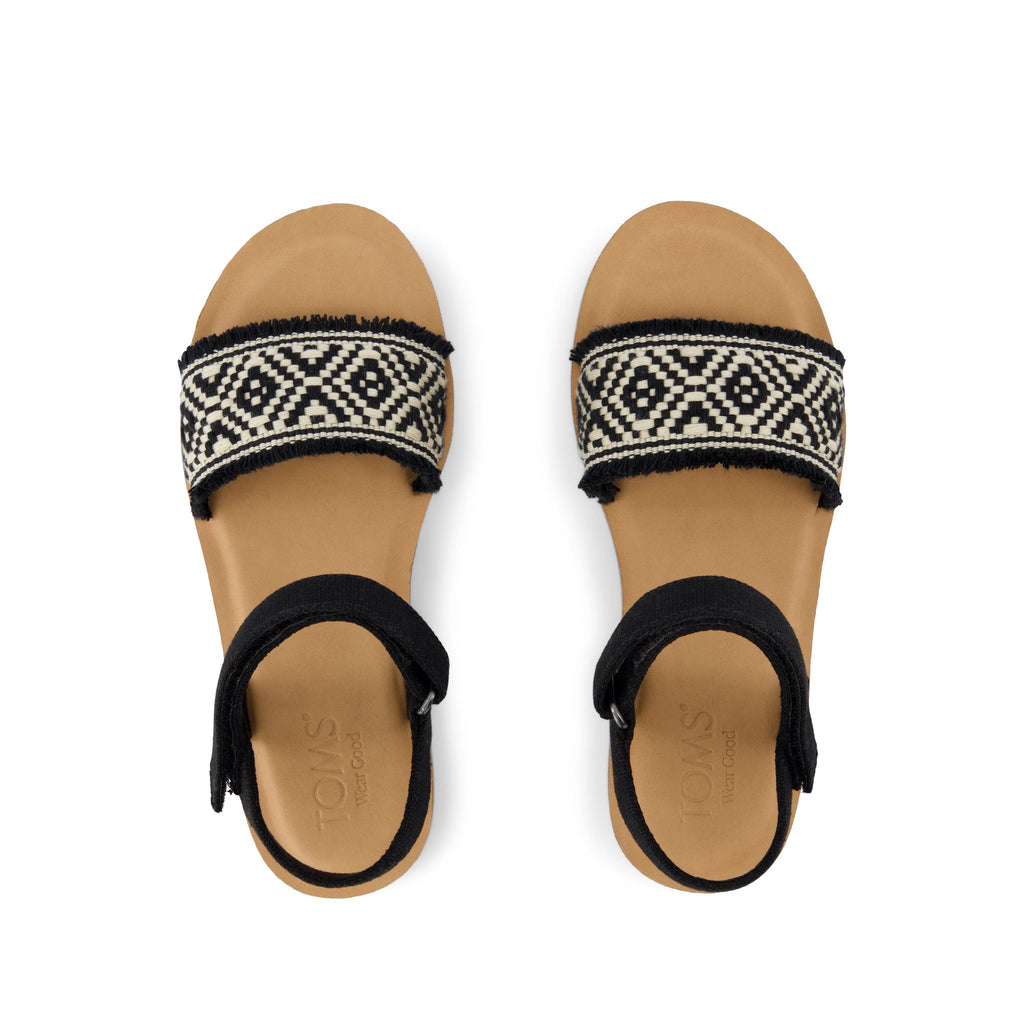 Remi Ankle Strap Kids Sandal - Black Diamond Global Strap Top View