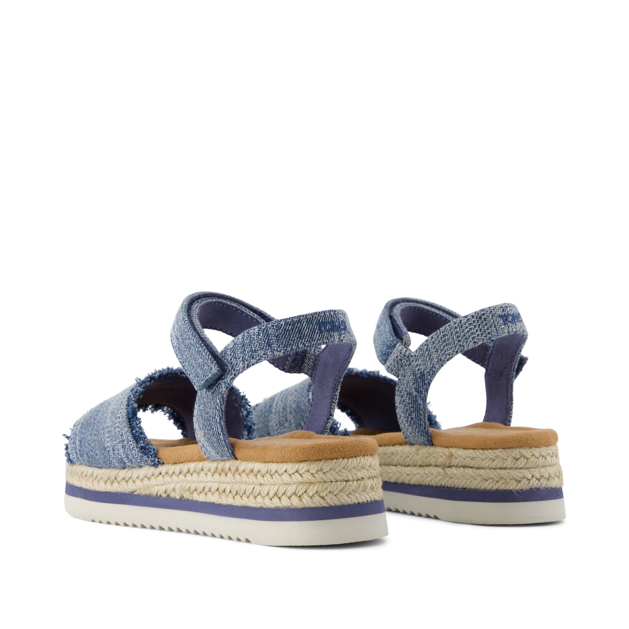 Diana Kids Sandal - Dark Sky Textured Denim Back View