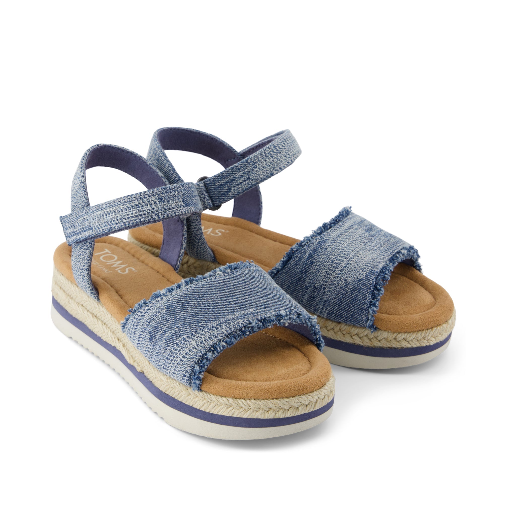 Diana Kids Sandal - Dark Sky Textured Denim Front View