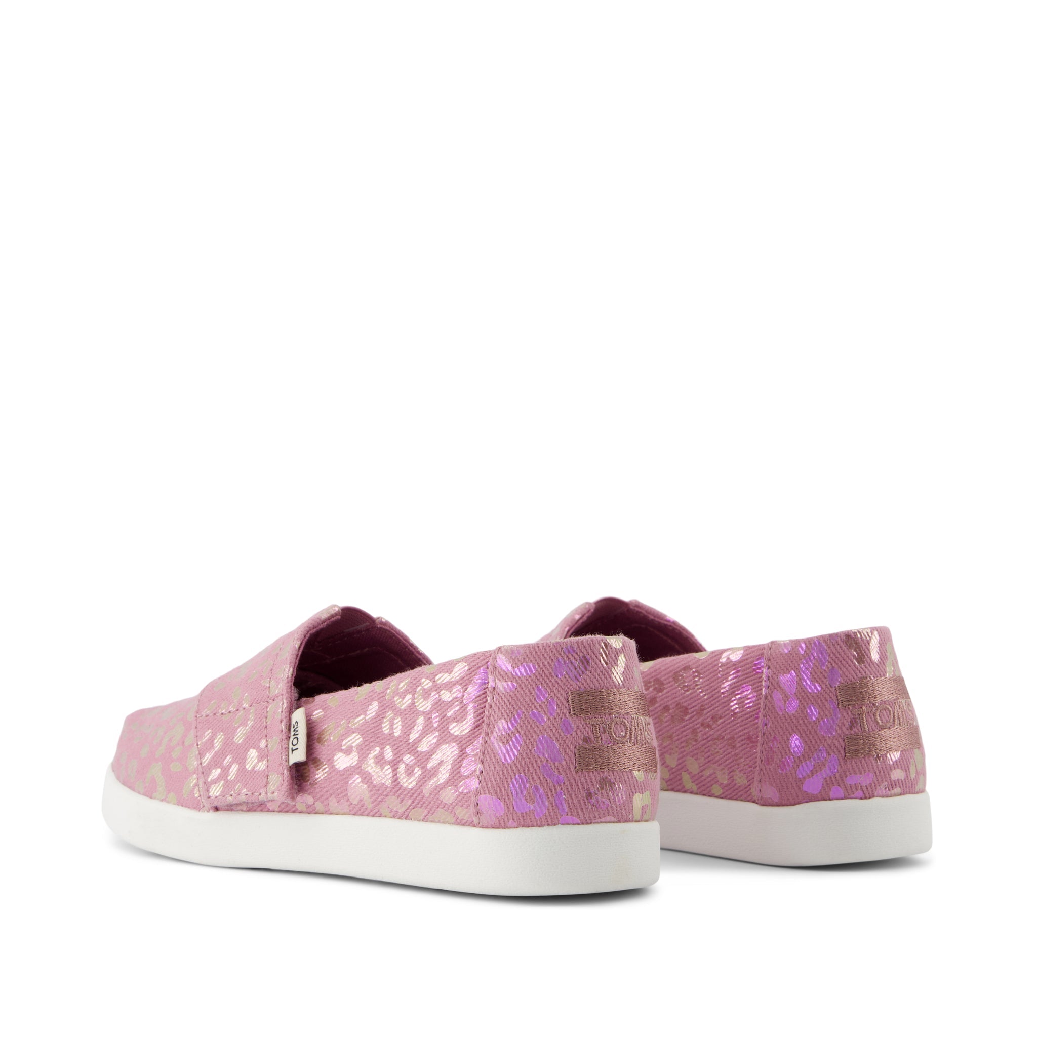 Alpargata Classic Kids Shoe - Cosmic Pink Iridescent Leopard Back View