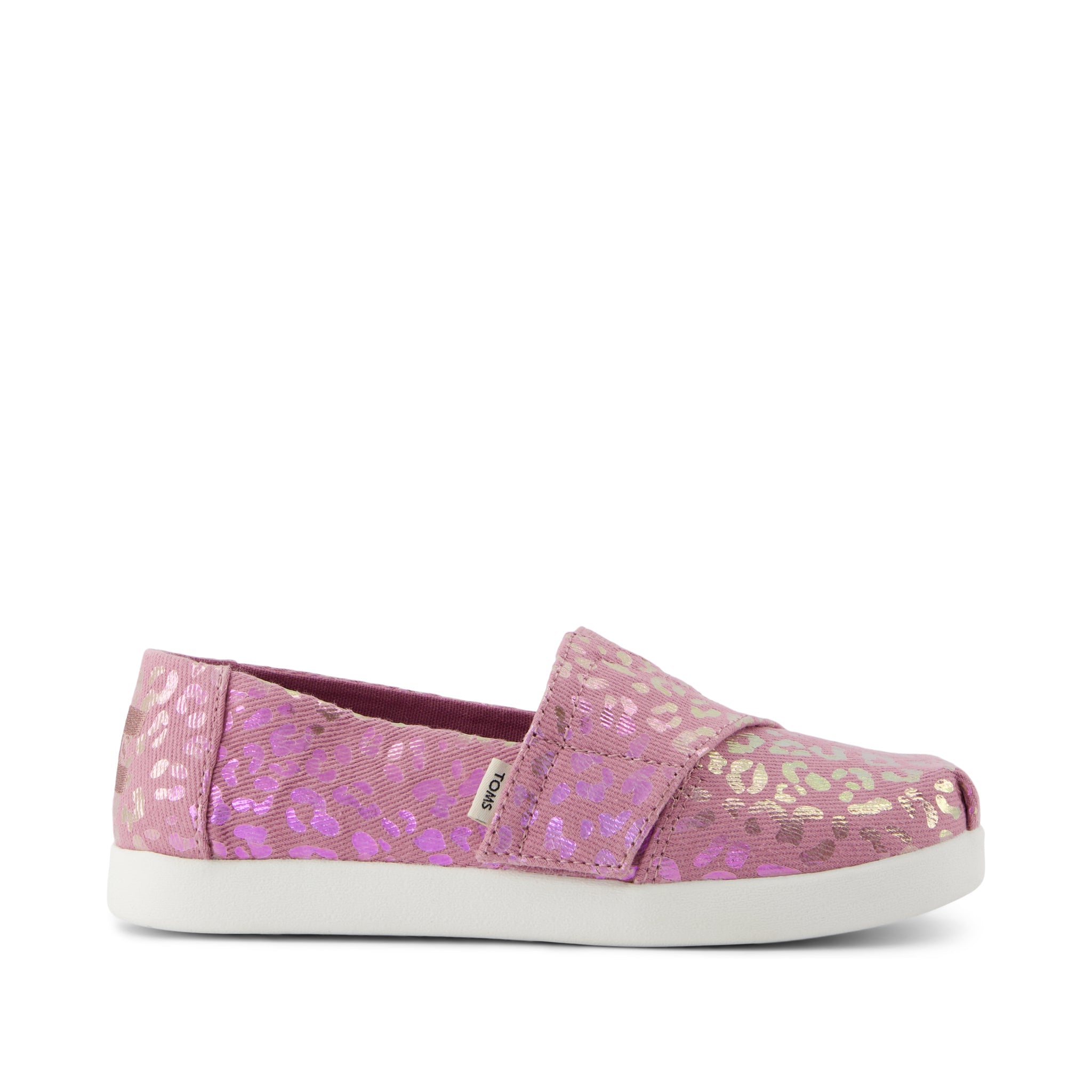 Alpargata Classic Kids Shoe - Cosmic Pink Iridescent Leopard Side View
