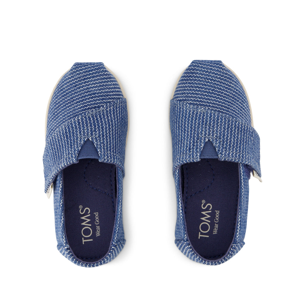 Alpargata Classic Toddler Shoe - Dark Sky Subtle Stripes Top View