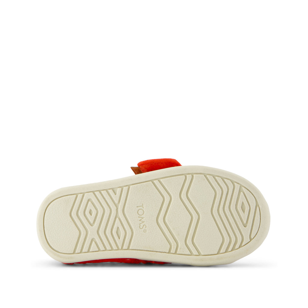 Alpargata Classic Toddler Shoe - Flame Moroccan Crochet Bottom Sole View