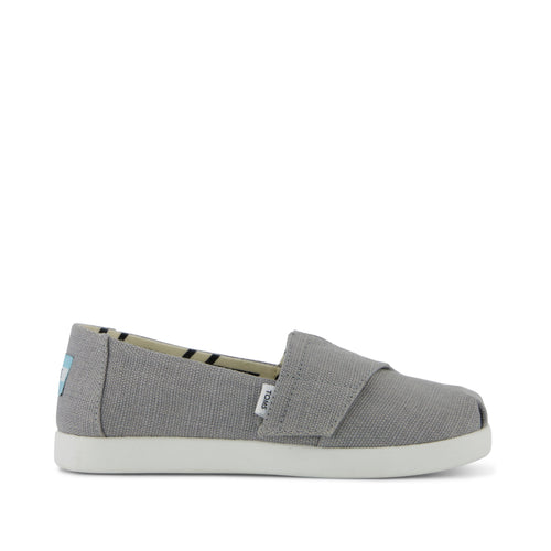 Alpargata Classic Toddler Shoe - Drizzle Grey Heritage Canvas Side View