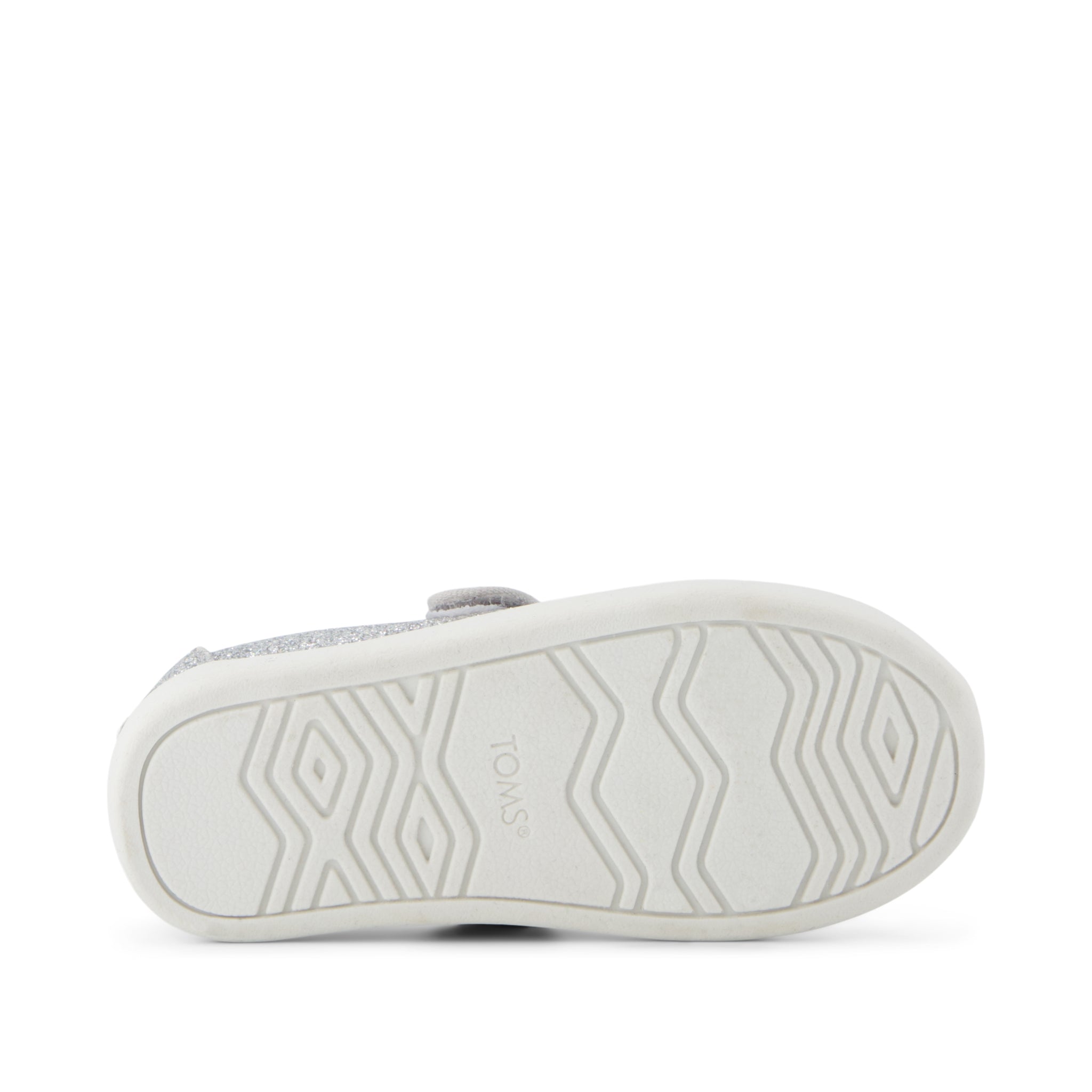 Nora Mary Jane Toddler Shoe - Silver Iridescent Glimmer Bottom Sole View