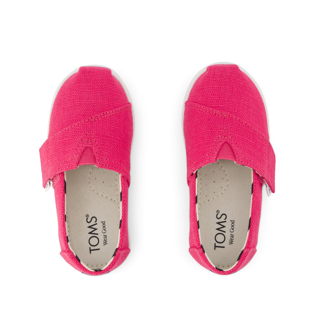 Alpargata Classic Toddler Shoe - Fuchsia Heritage Canvas Top View