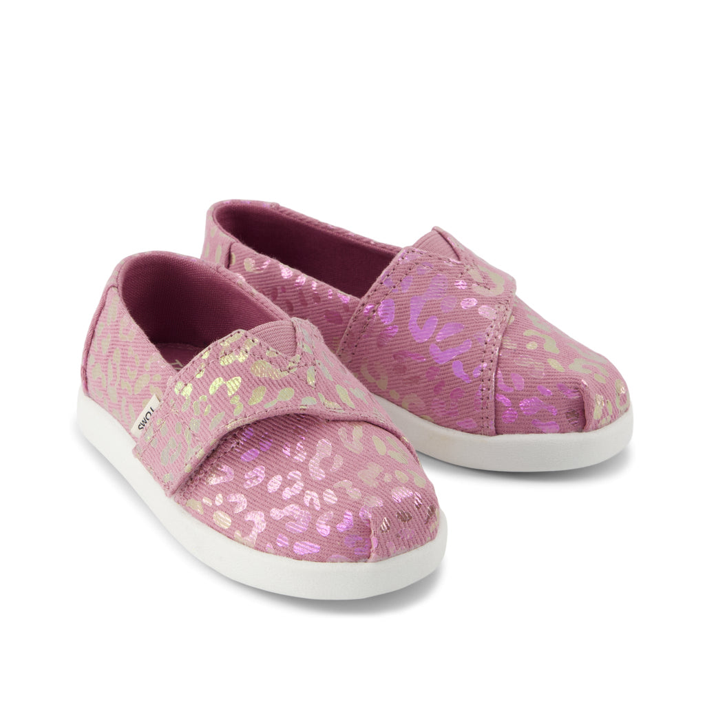 Alpargata Classic Toddler Shoe - Cosmic Pink Iridescent Leopard Front View