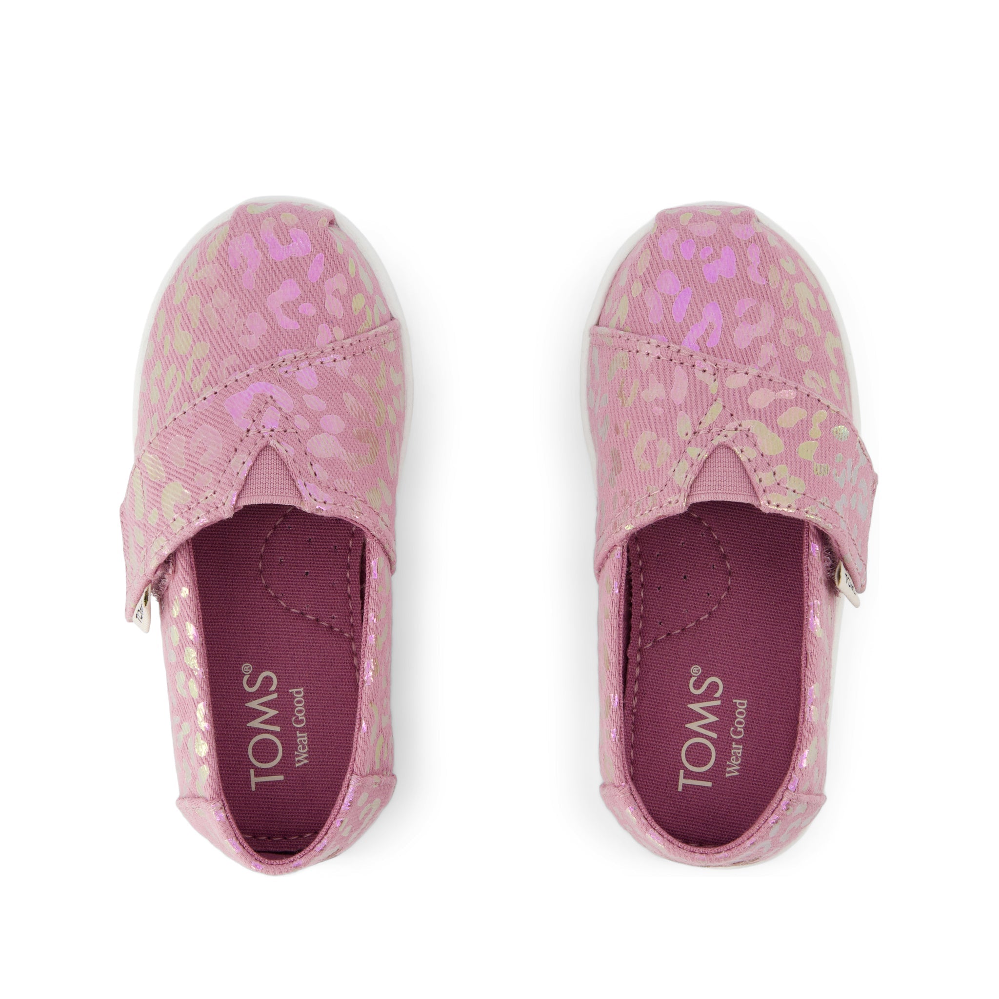 Alpargata Classic Toddler Shoe - Cosmic Pink Iridescent Leopard Top View