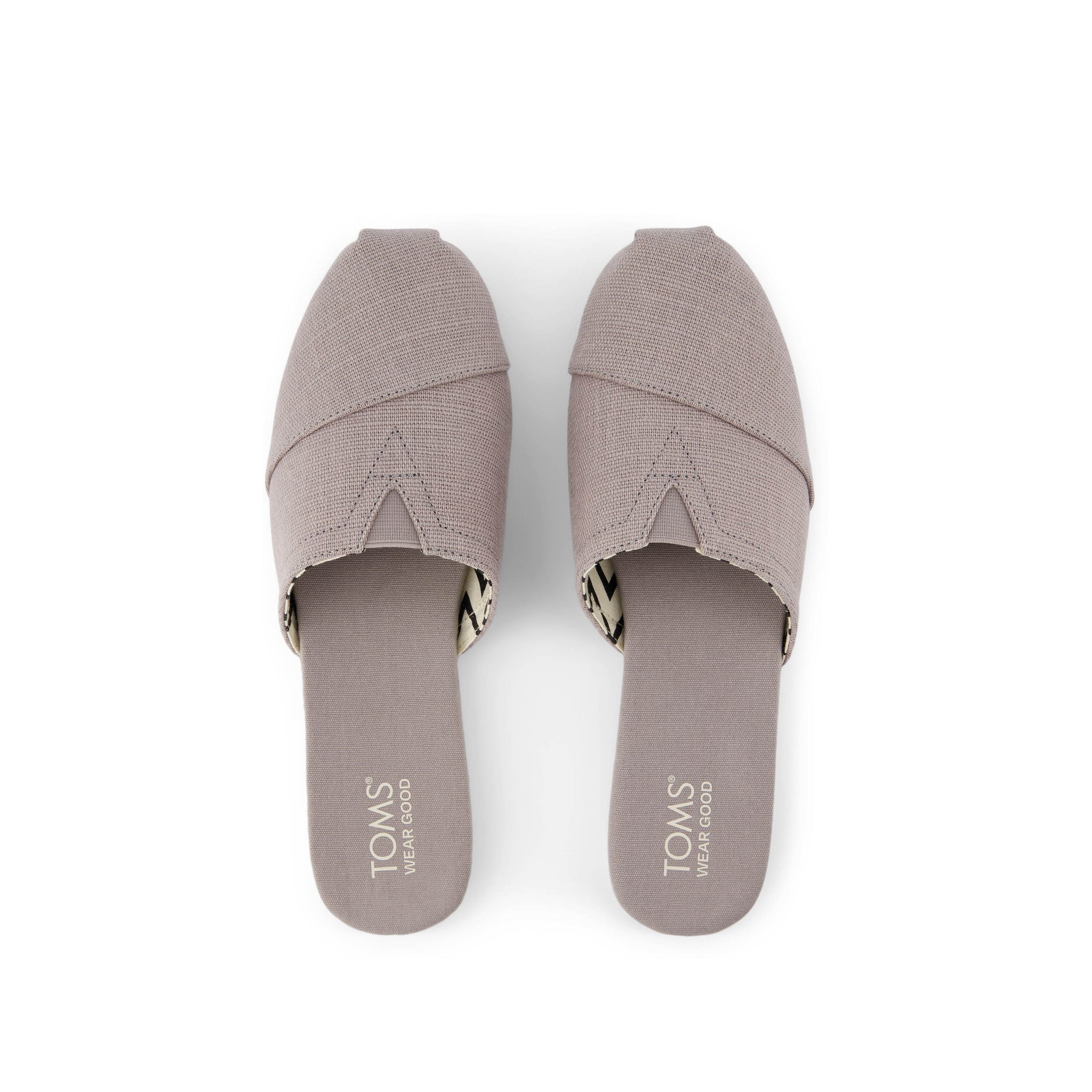 Alpargata Mule Morning Dove Heritage Canvas Top View