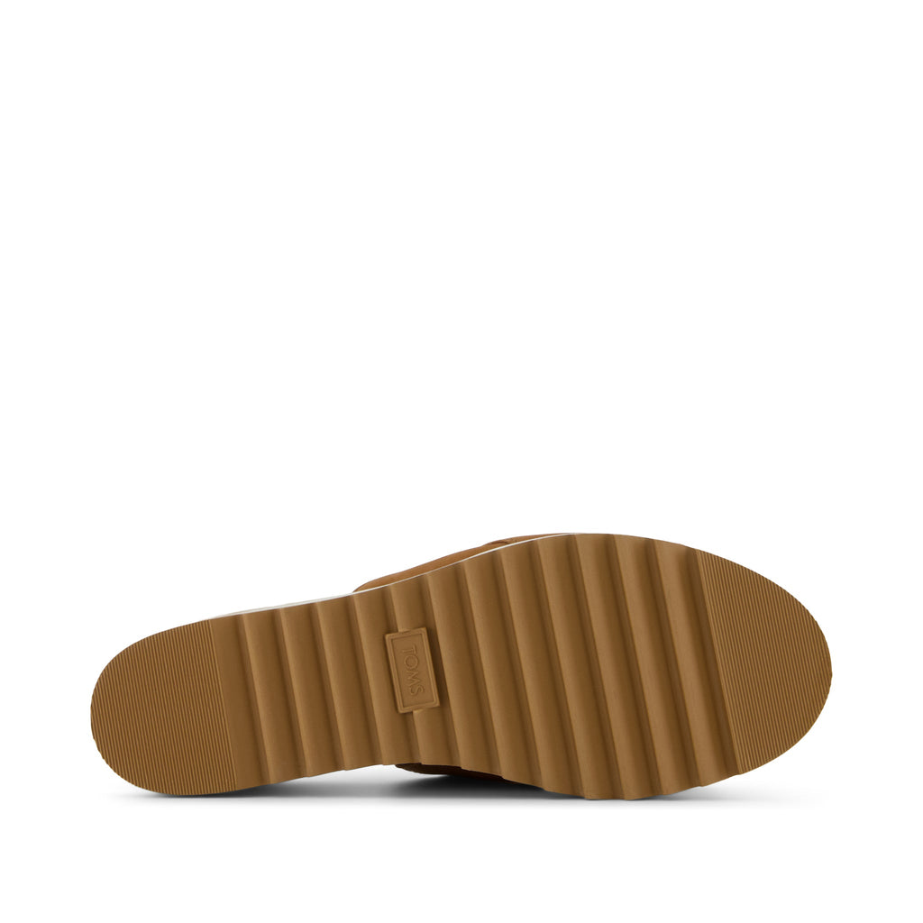 Diana Mule Wedge Sandal - Brown Sugar Leather Bottom Sole View
