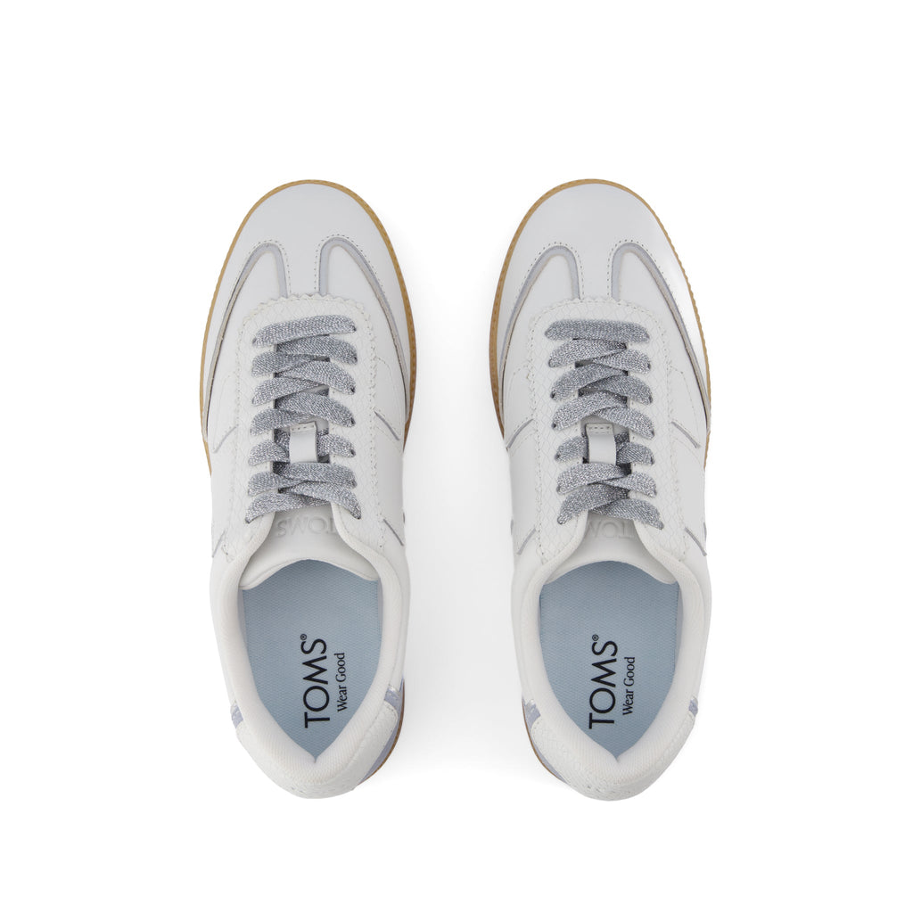 Collins Casual Lace-Up Sneaker - Pastel Blue Multi Leather and Suede Top View