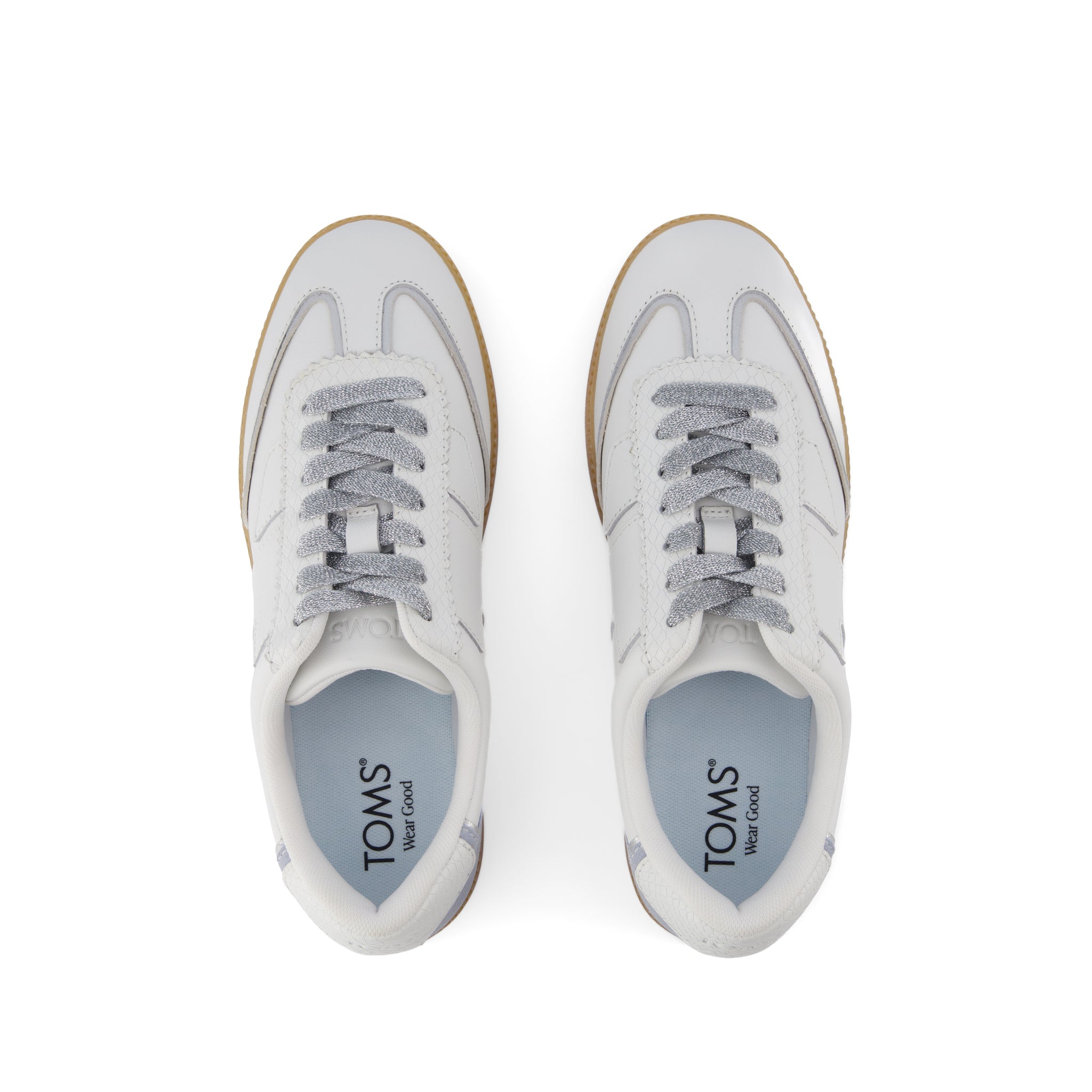 Collins Casual Lace-Up Sneaker - Pastel Blue Multi Leather and Suede Top View